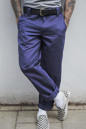 English Worker Trouser - Navy Cotton Twill