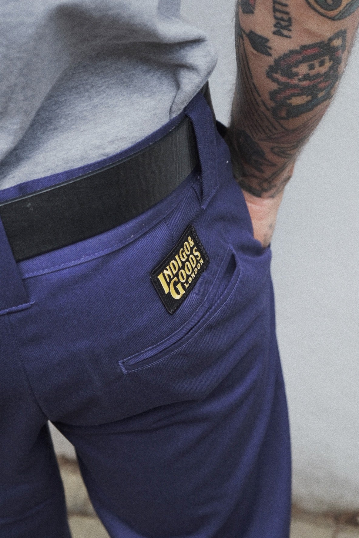 English Worker Trouser - Navy Cotton Twill