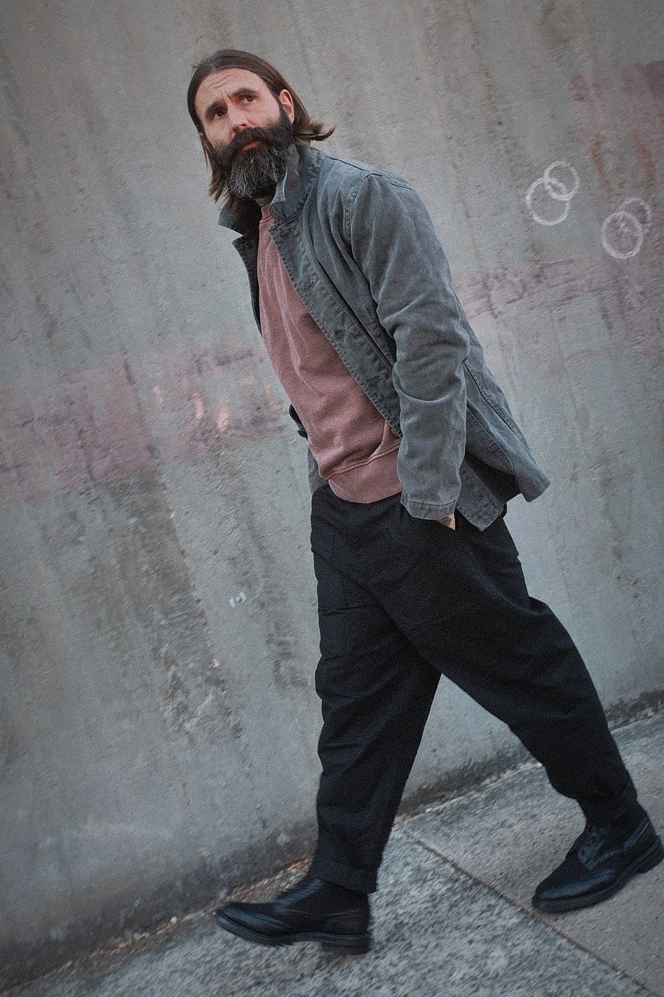 English Worker Jacket - BOX FIT - Washed Charcoal