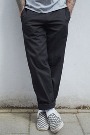 English Worker Trouser - Black Cotton twill