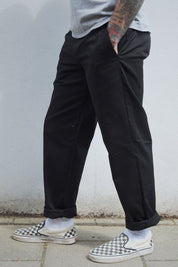 English Worker Trouser - Black Cotton twill