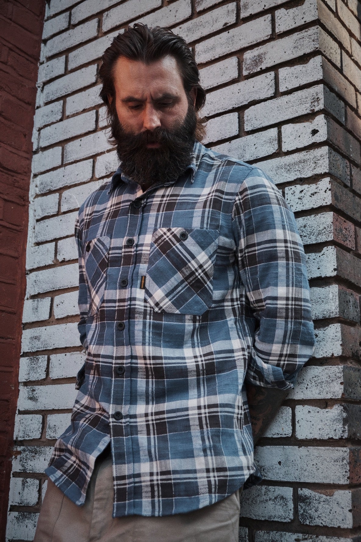 Bronson Shirt- Blue Flannel Check
