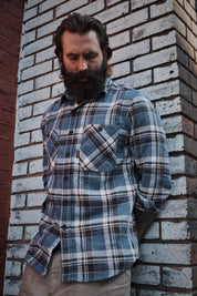 Bronson Shirt- Blue Flannel Check