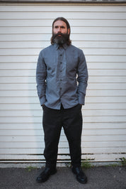 English Terrace Overshirt - HEAVY WEATHERED COTTON - Slate Grey