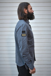 English Terrace Overshirt - HEAVY WEATHERED COTTON - Slate Grey