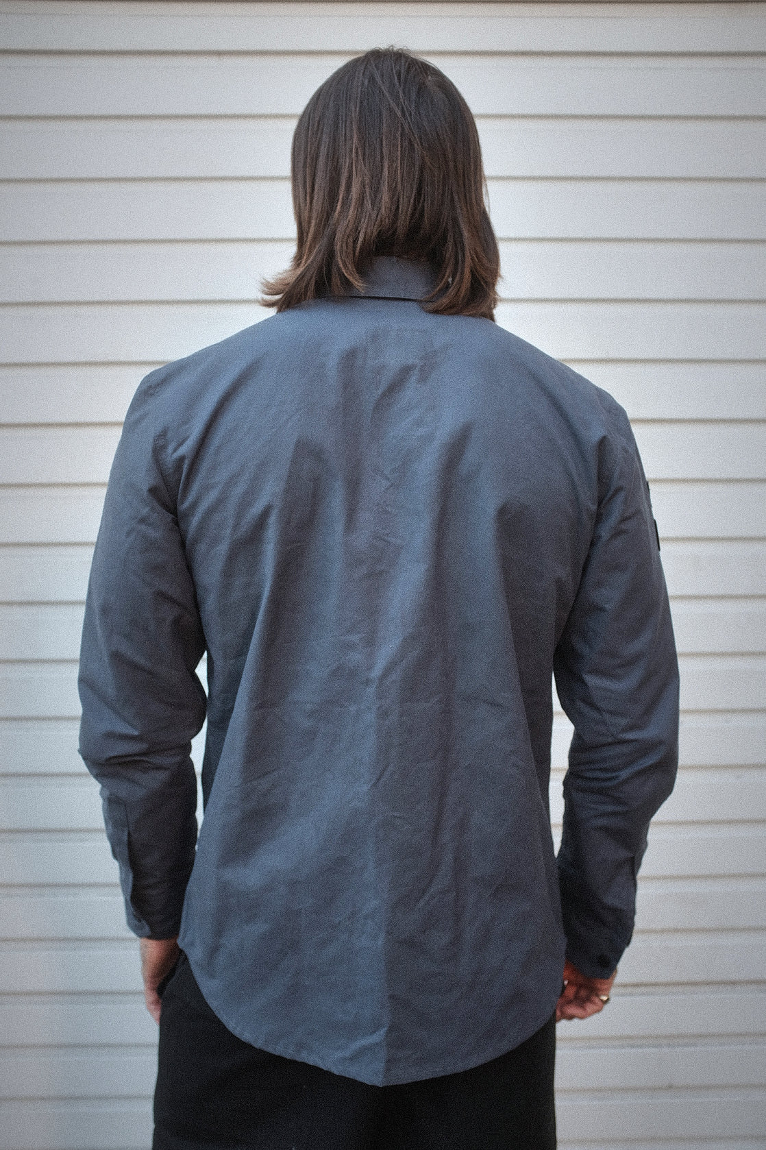 English Terrace Overshirt - HEAVY WEATHERED COTTON - Slate Grey