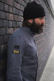 English Terrace Overshirt - HEAVY WEATHERED COTTON - Slate Grey