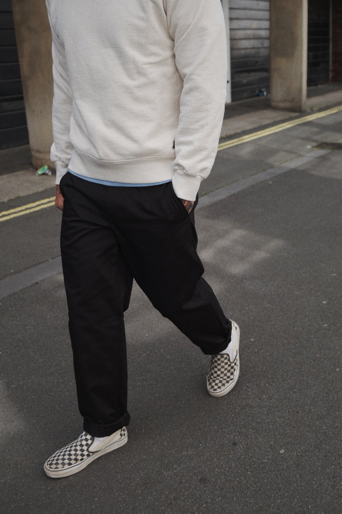 English Worker Trouser - Black Cotton twill