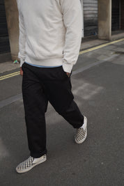 English Worker Trouser - Black Cotton twill