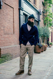 Shawl Collar Cardigan - Navy