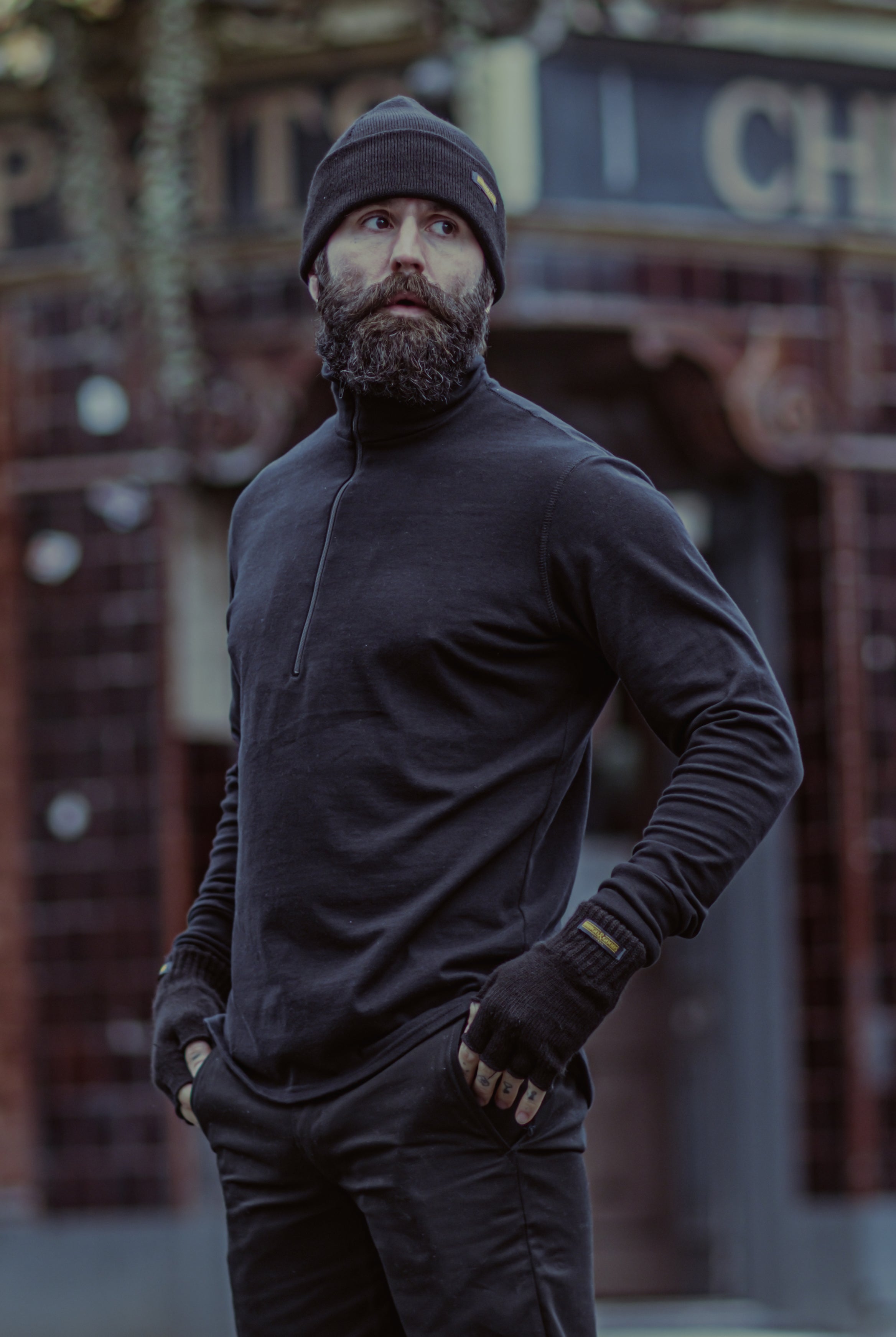 Stealth Zip Top - Black