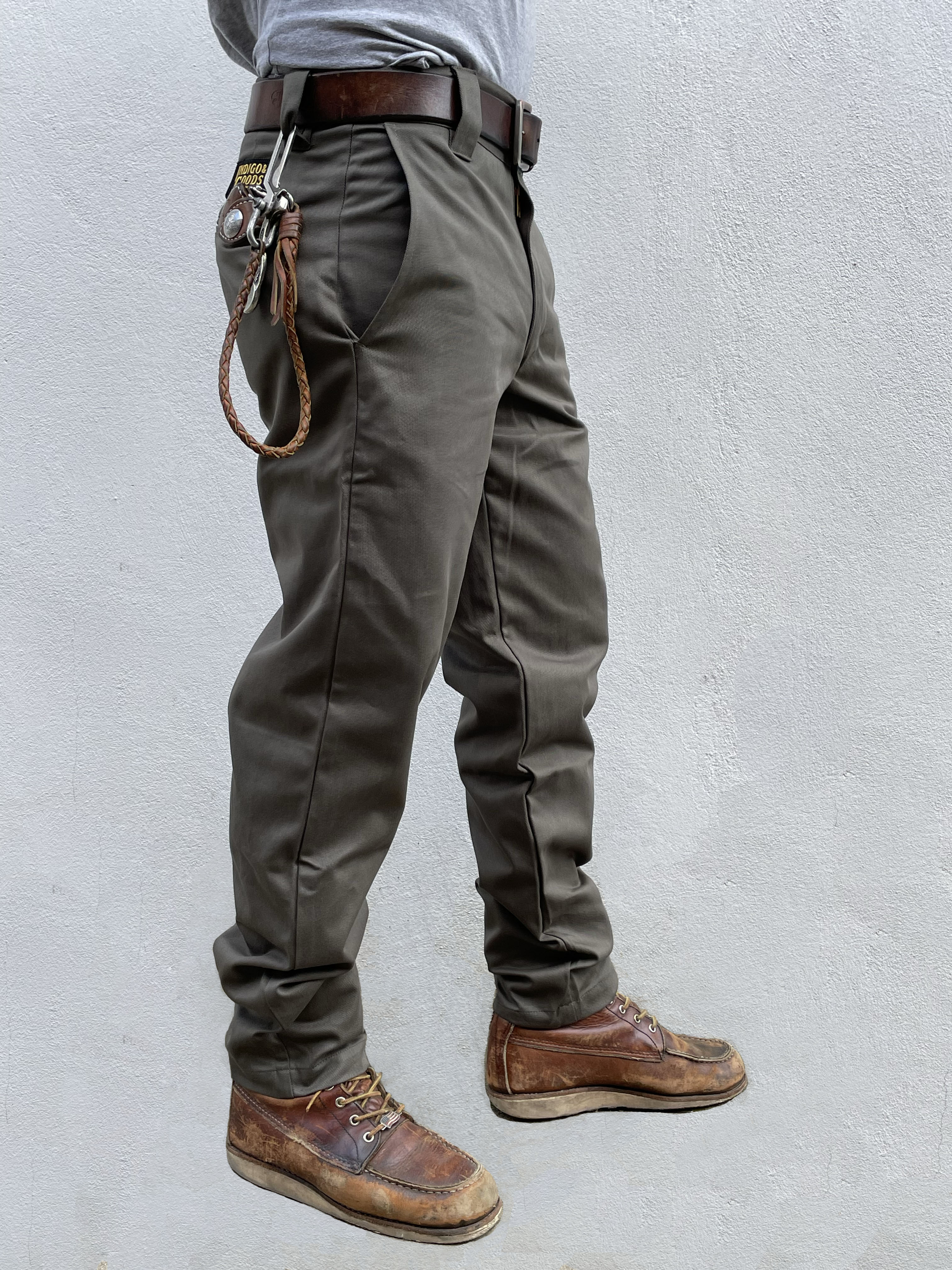 English Worker Trouser - Olive Drab Cotton Twill