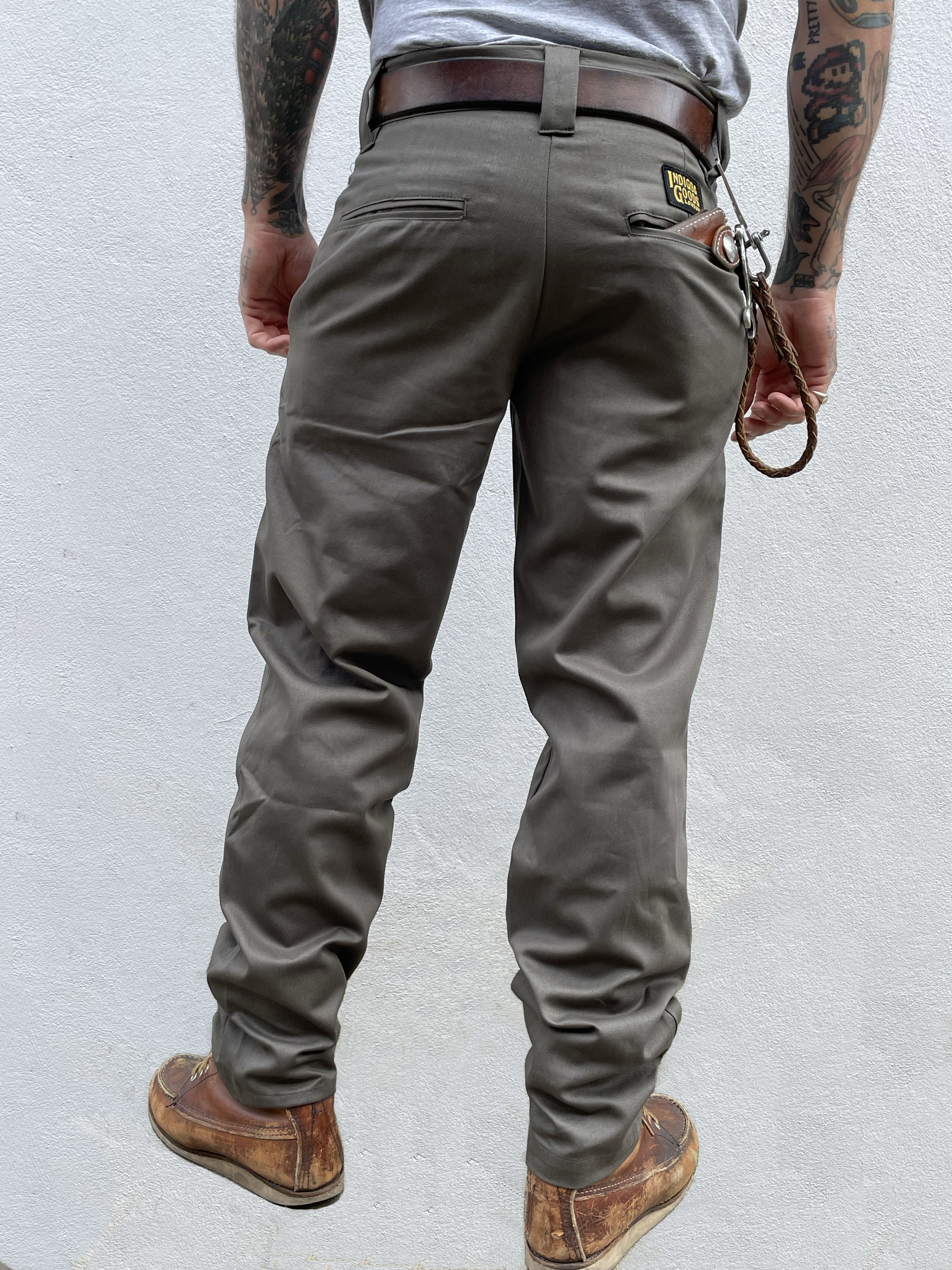English Worker Trouser - Olive Drab Cotton Twill