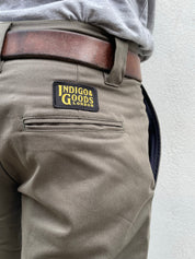 English Worker Trouser - Olive Drab Cotton Twill