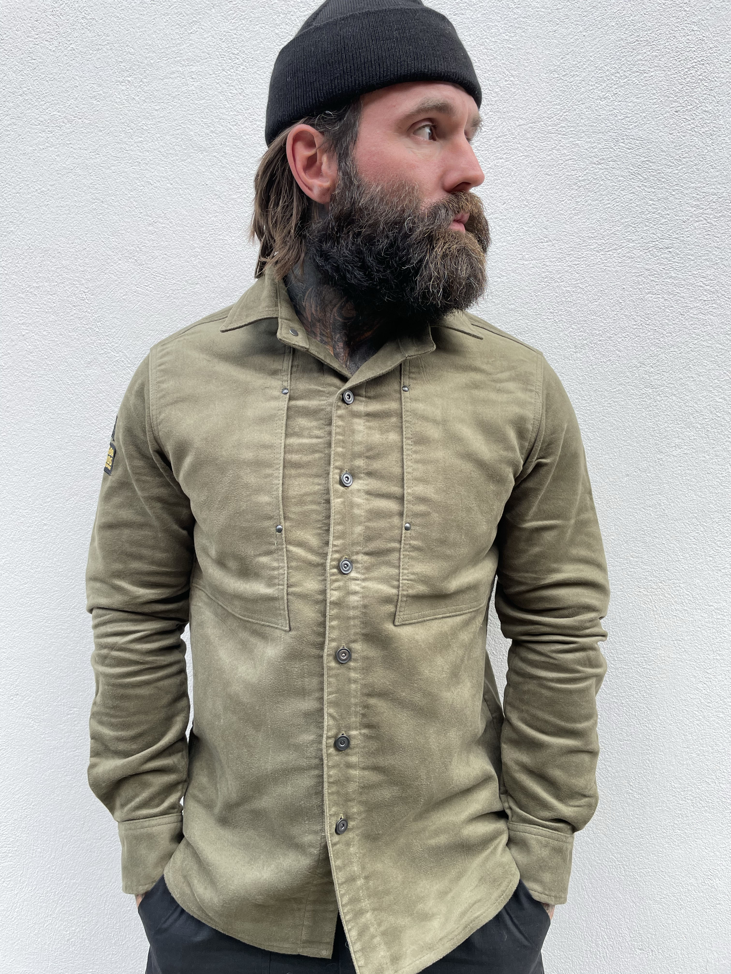 English Terrace Overshirt - Moleskin Olive