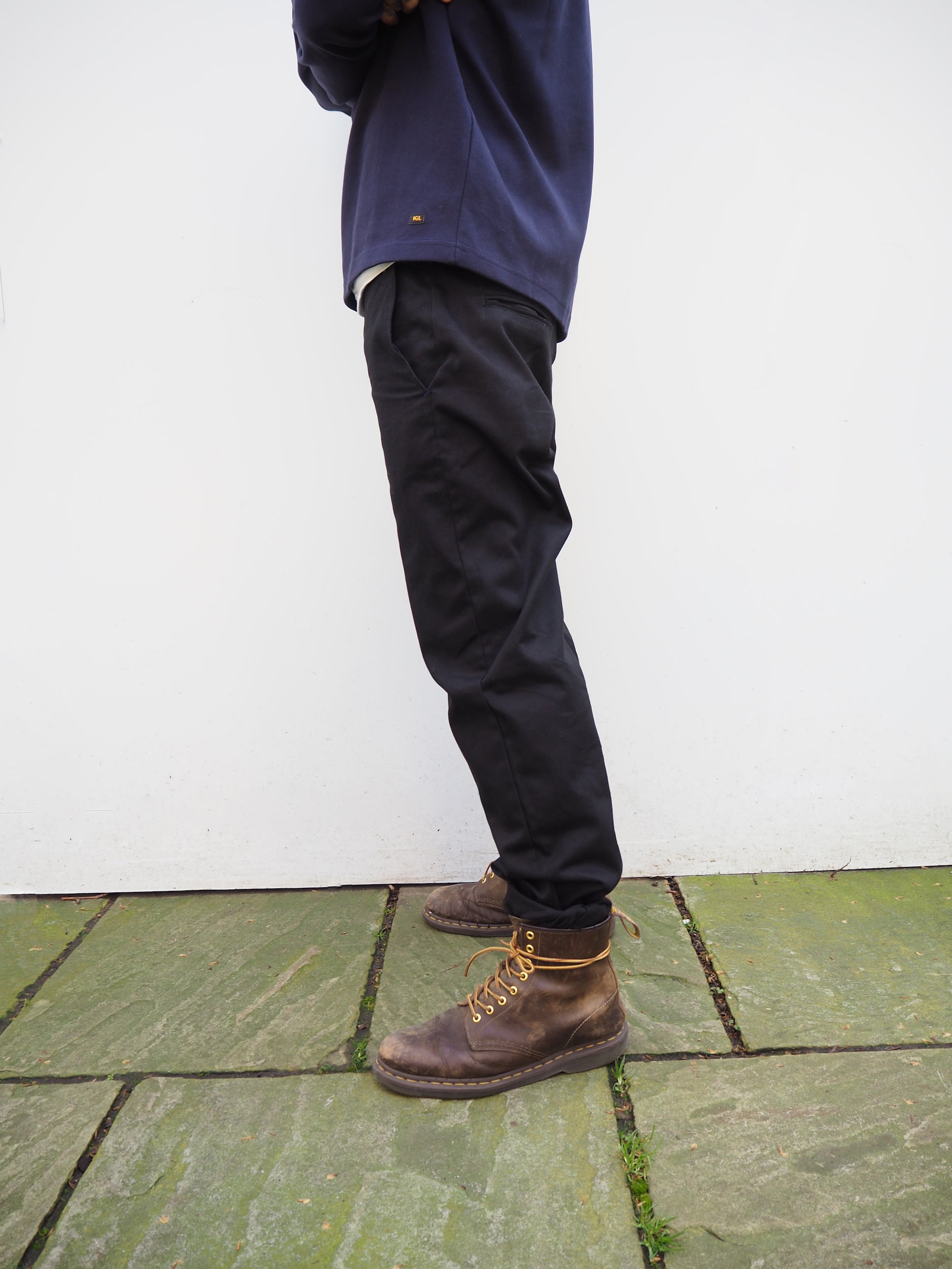English Worker Trouser - Black Cotton twill