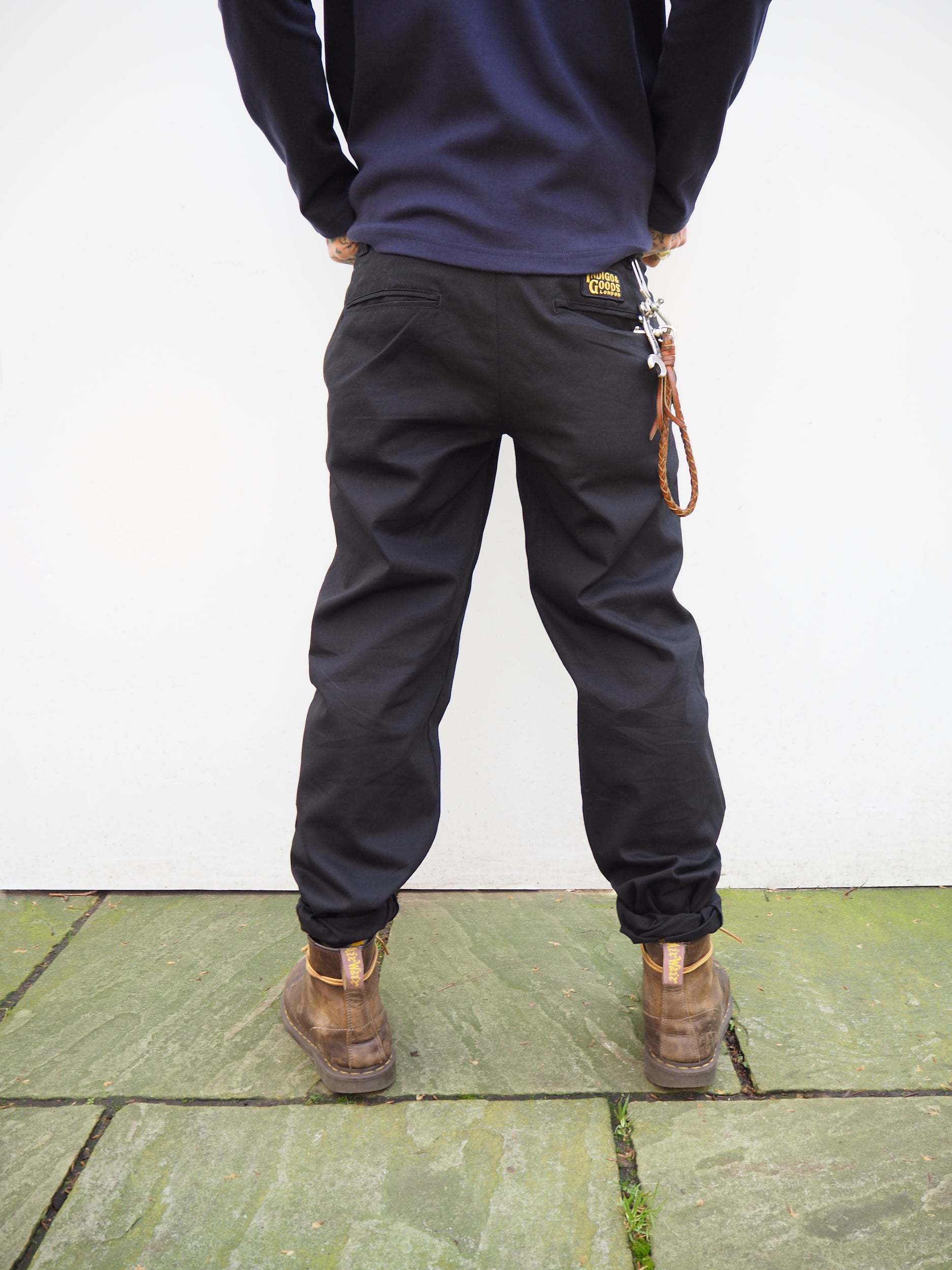 English Worker Trouser - Black Cotton twill
