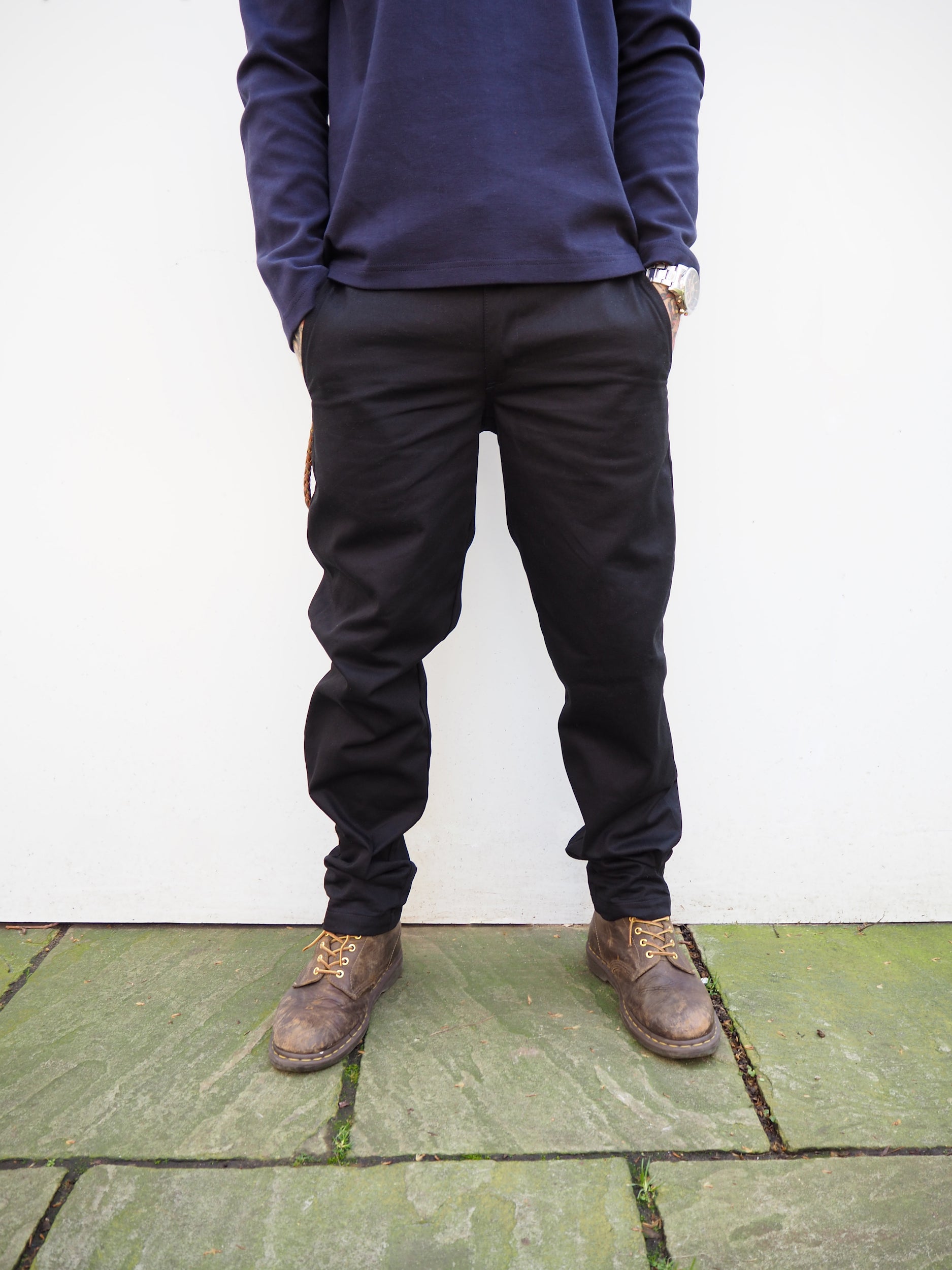 English Worker Trouser - Black Cotton twill