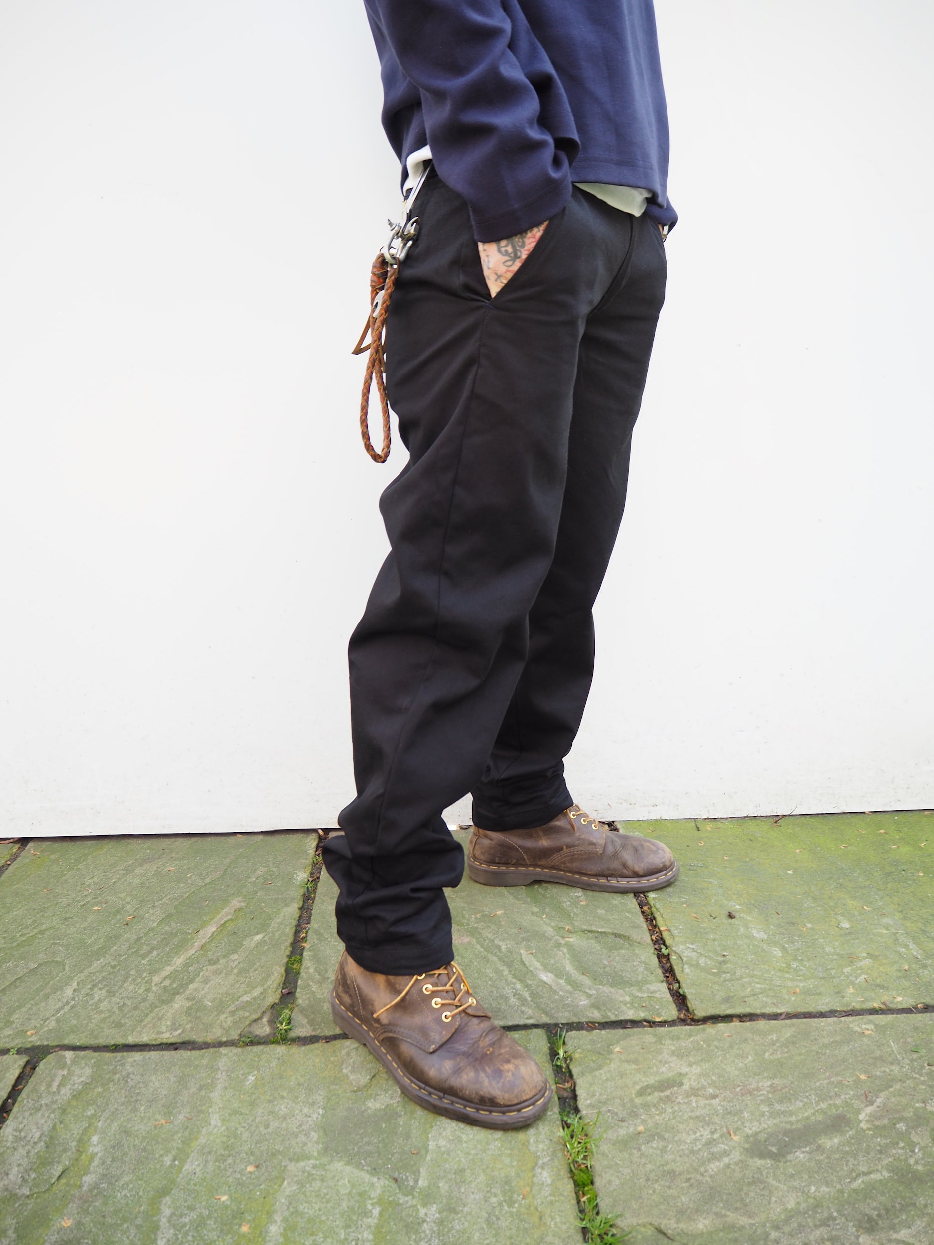 English Worker Trouser - Black Cotton twill