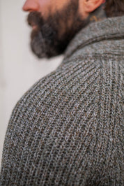 Shawl Collar Cardigan - Green Mix