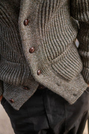 Shawl Collar Cardigan - Green Mix