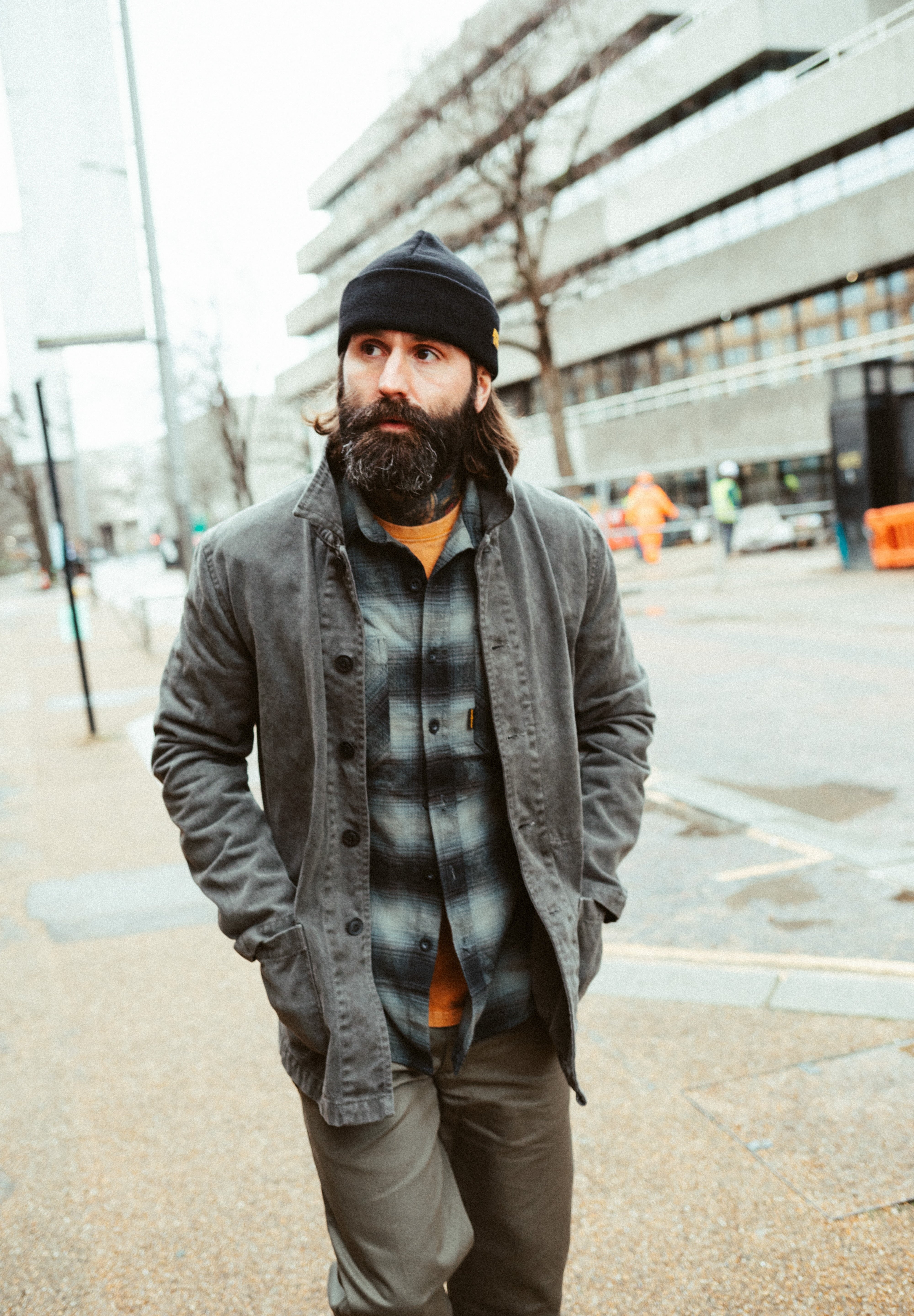 English Worker Jacket - BOX FIT - Washed Charcoal