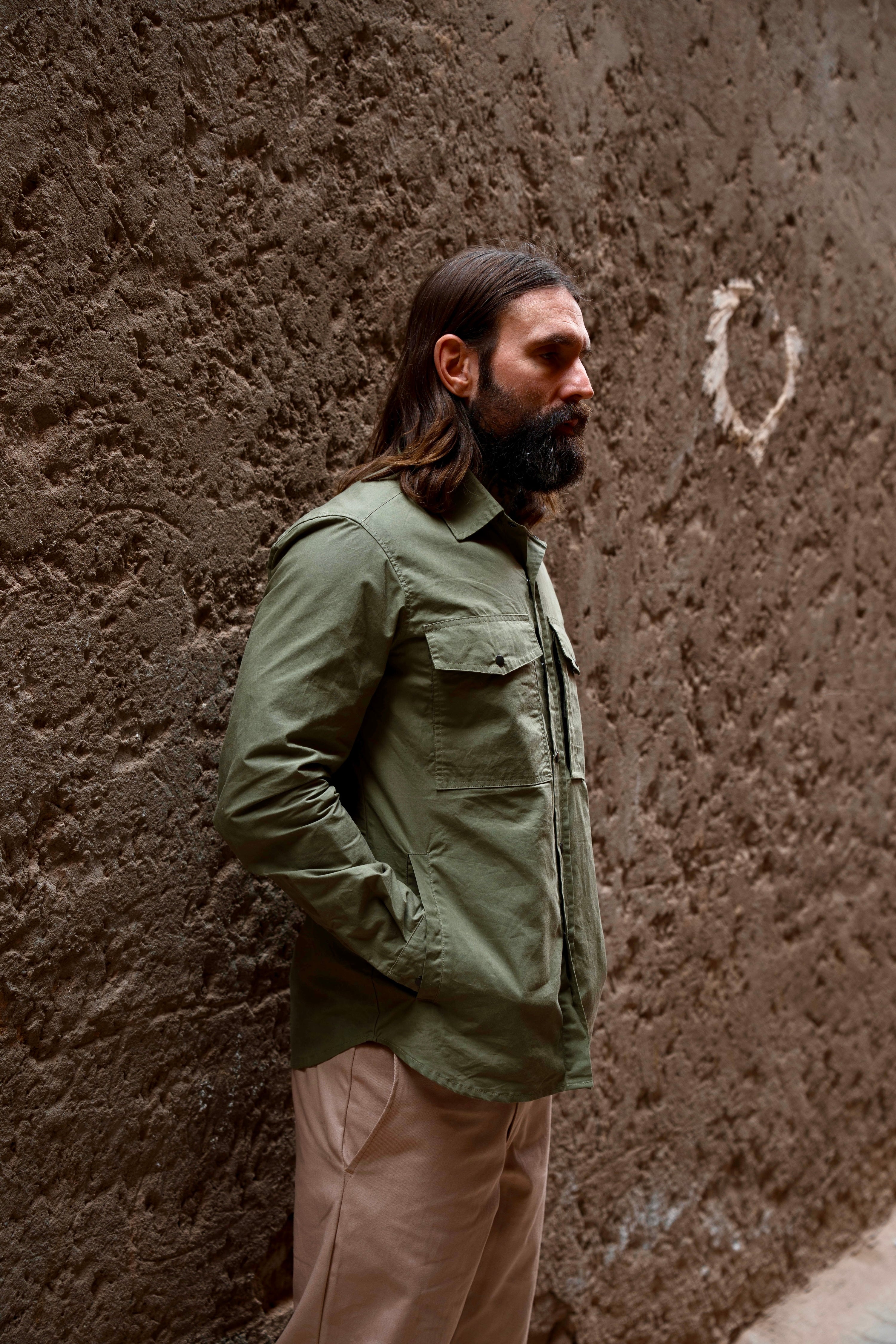 Turbo Shirt Jacket - Weathered Cotton - Jungle Green