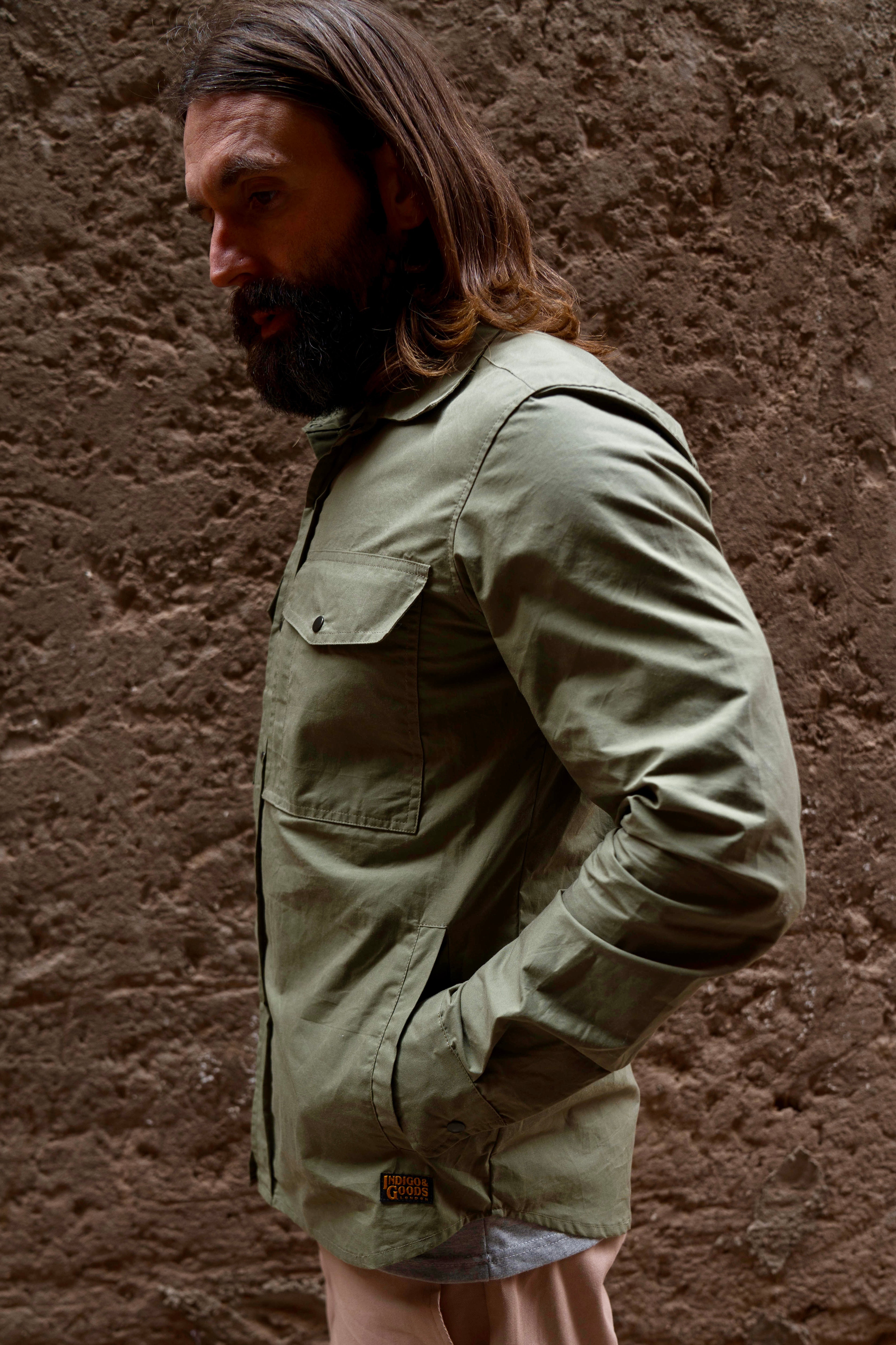 Turbo Shirt Jacket - Weathered Cotton - Jungle Green