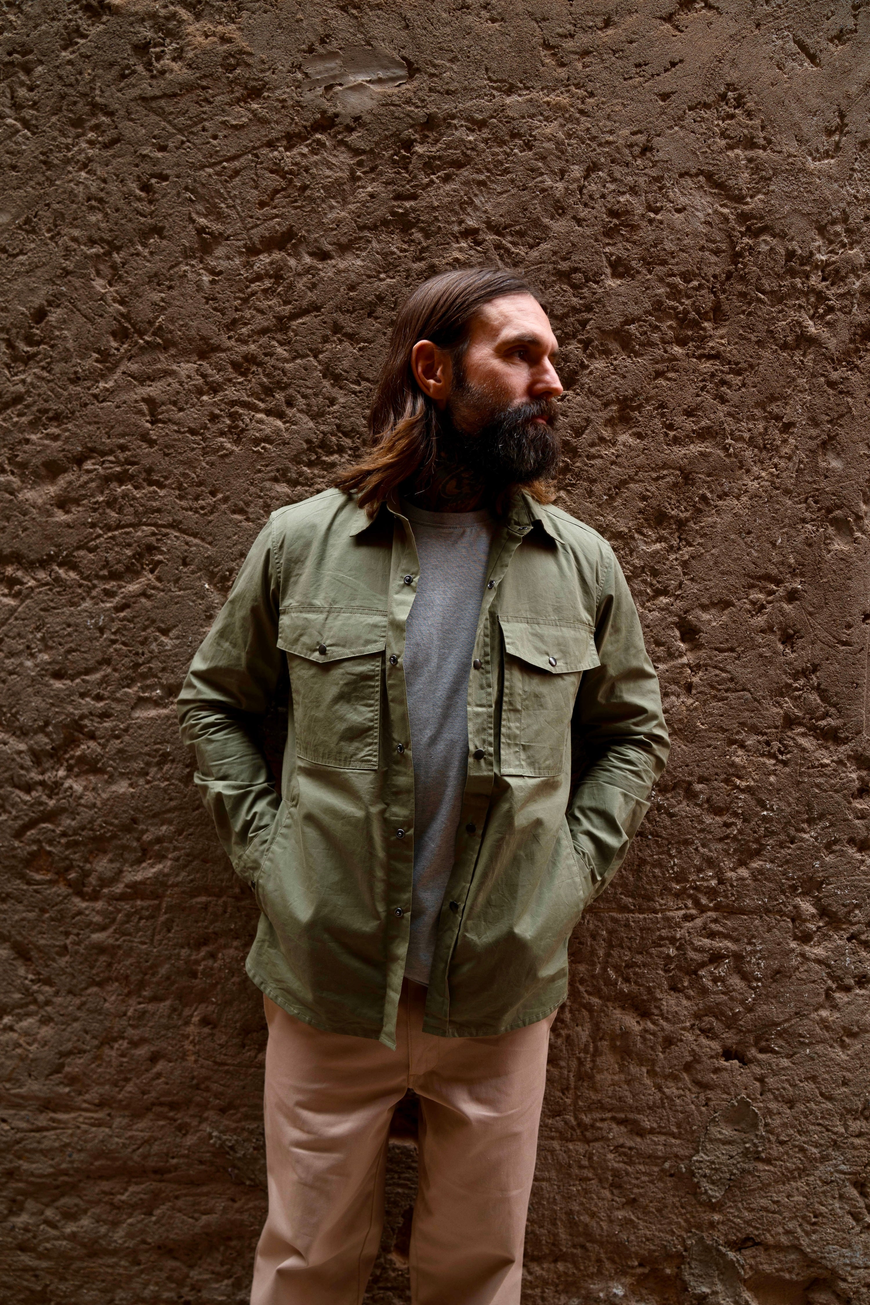 Turbo Shirt Jacket - Weathered Cotton - Jungle Green