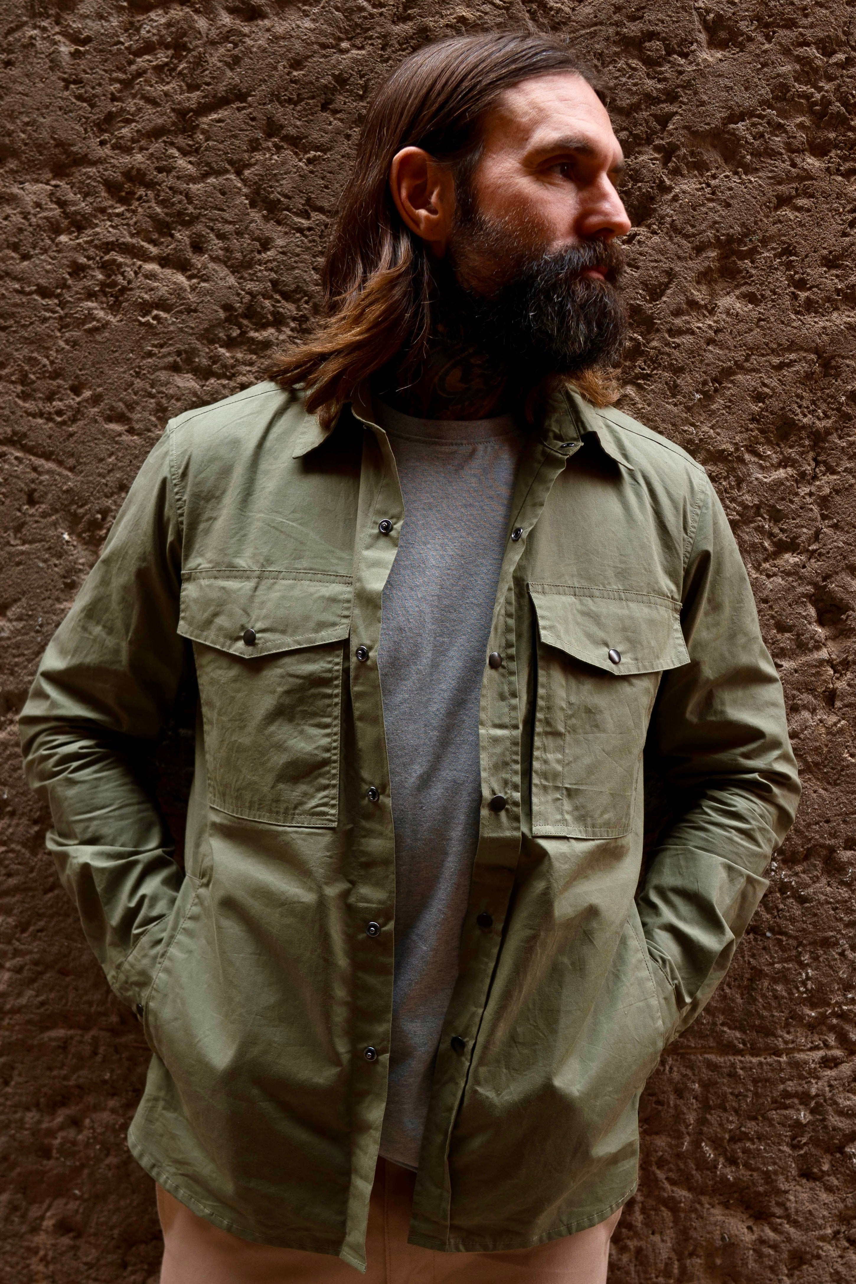 Turbo Shirt Jacket - Weathered Cotton - Jungle Green