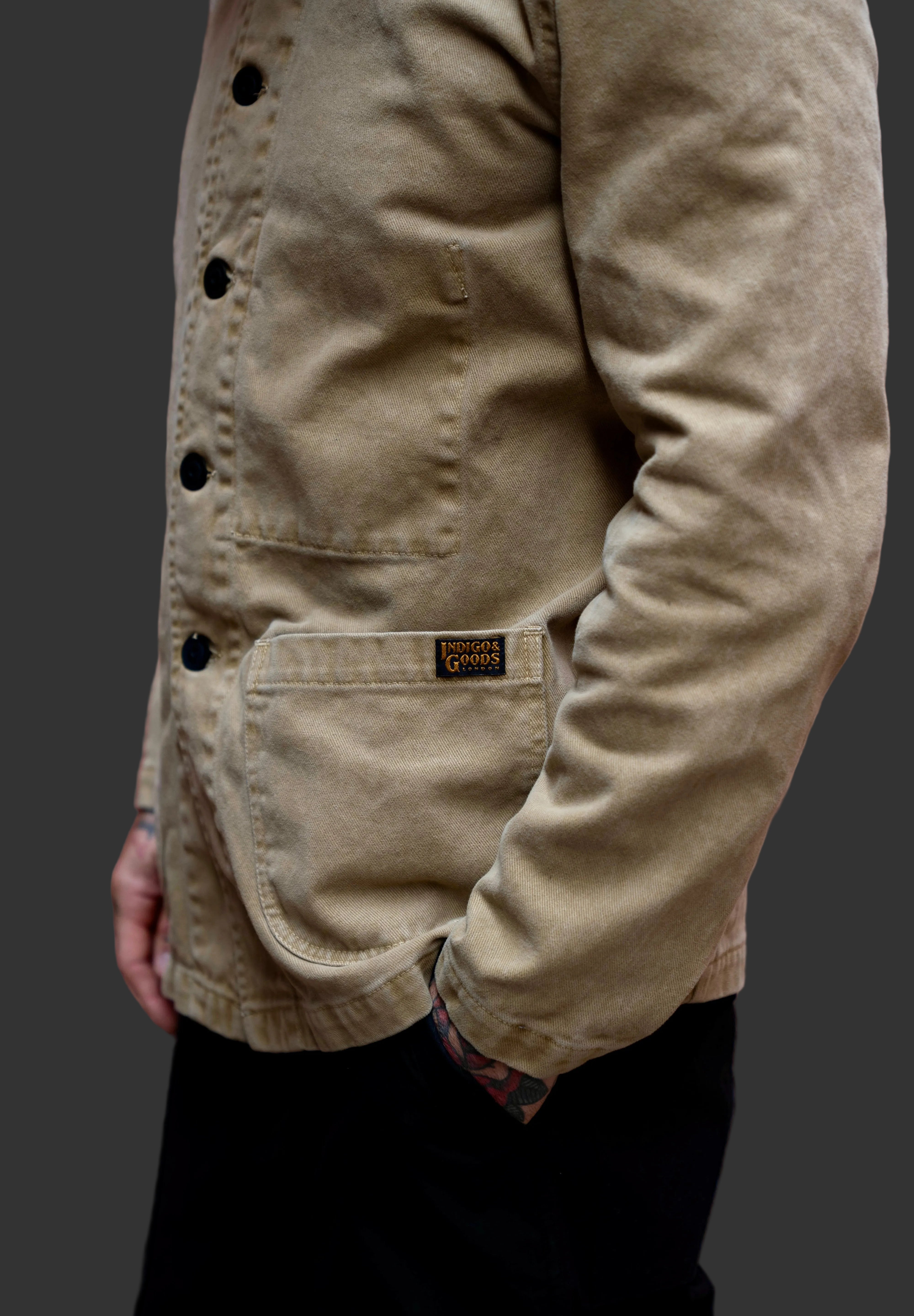 English Worker Jacket - BOX FIT - Sand