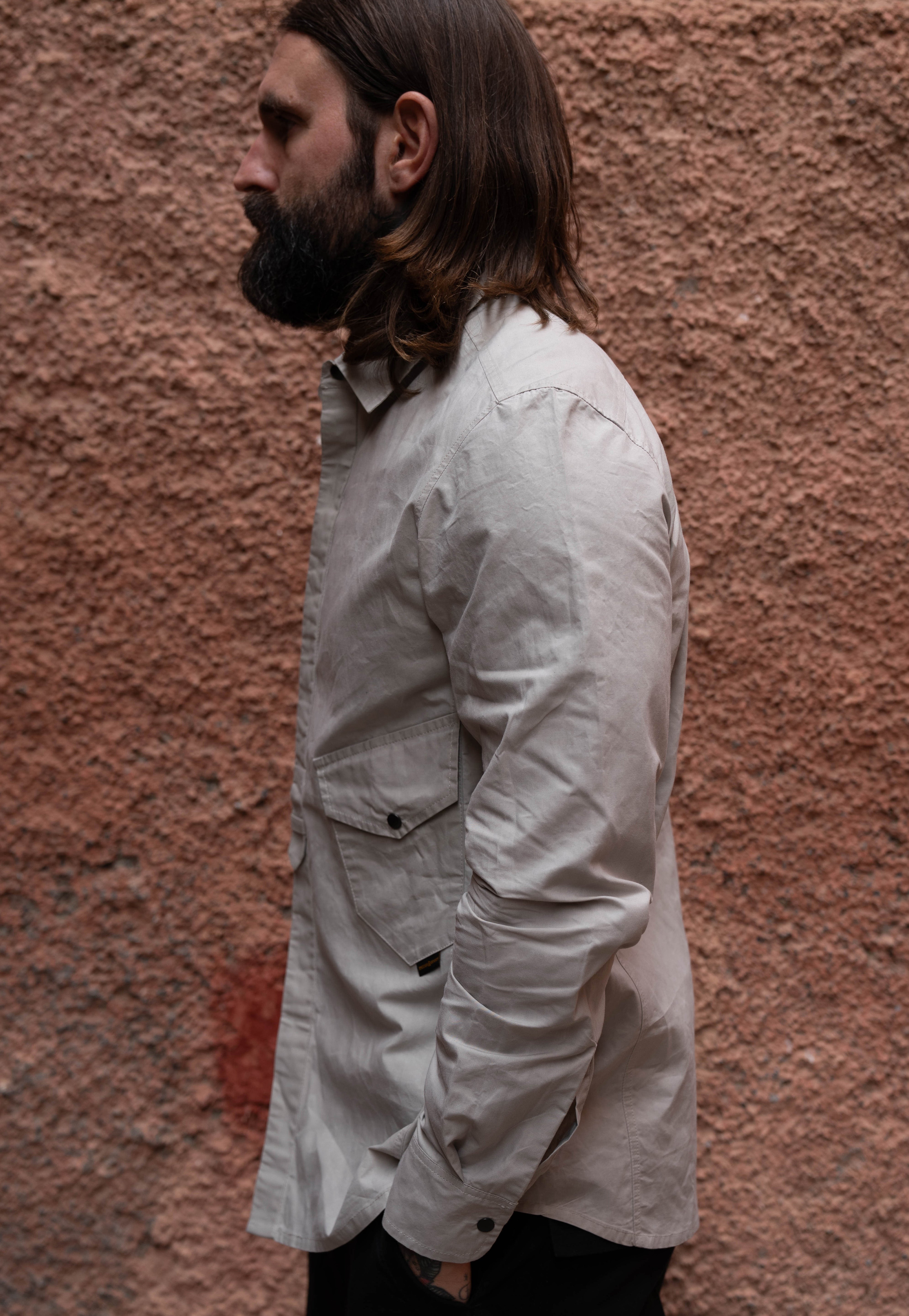 Drop Pocket Shirt - Weathered Cotton - Lt. Stone