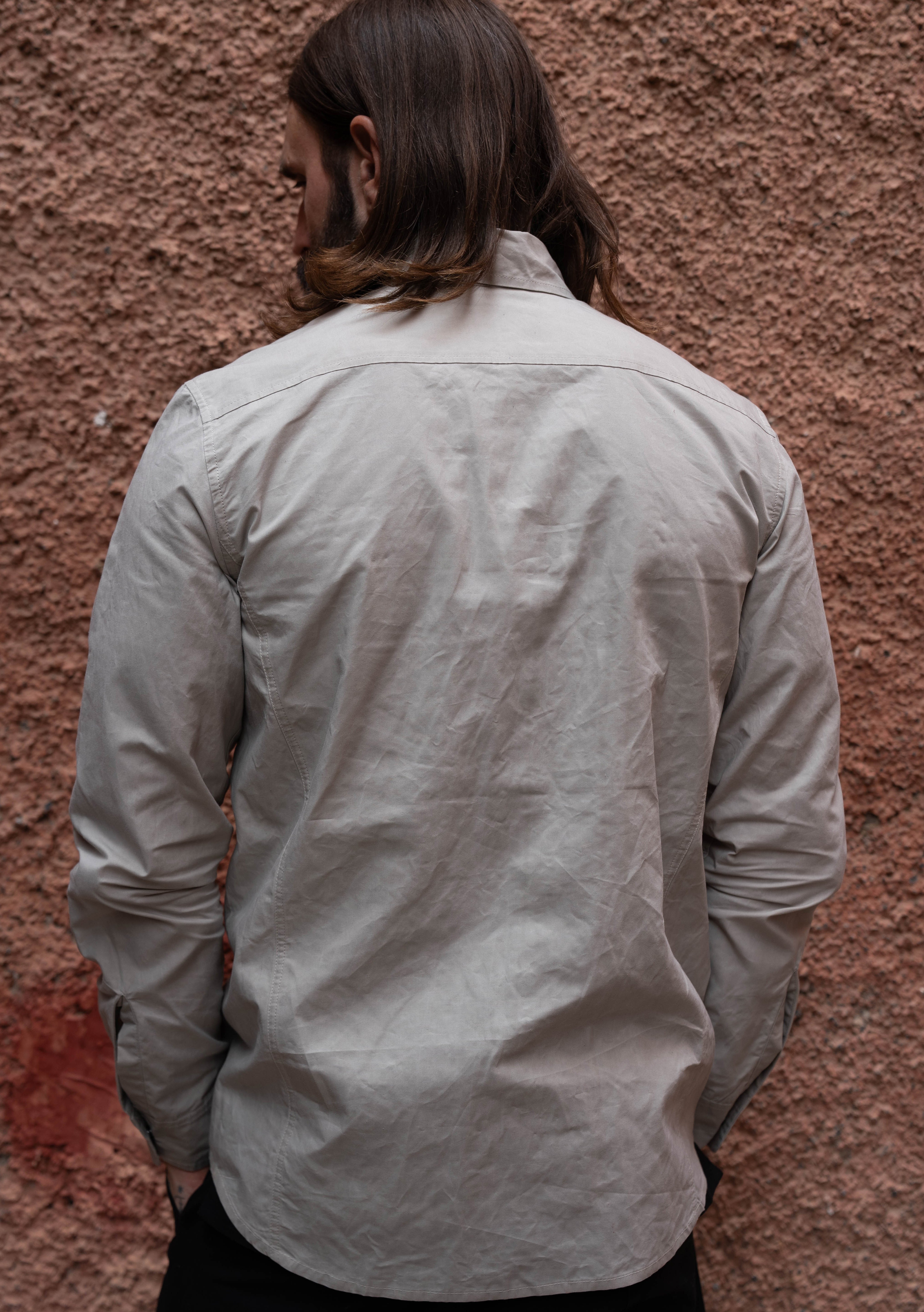 Drop Pocket Shirt - Weathered Cotton - Lt. Stone