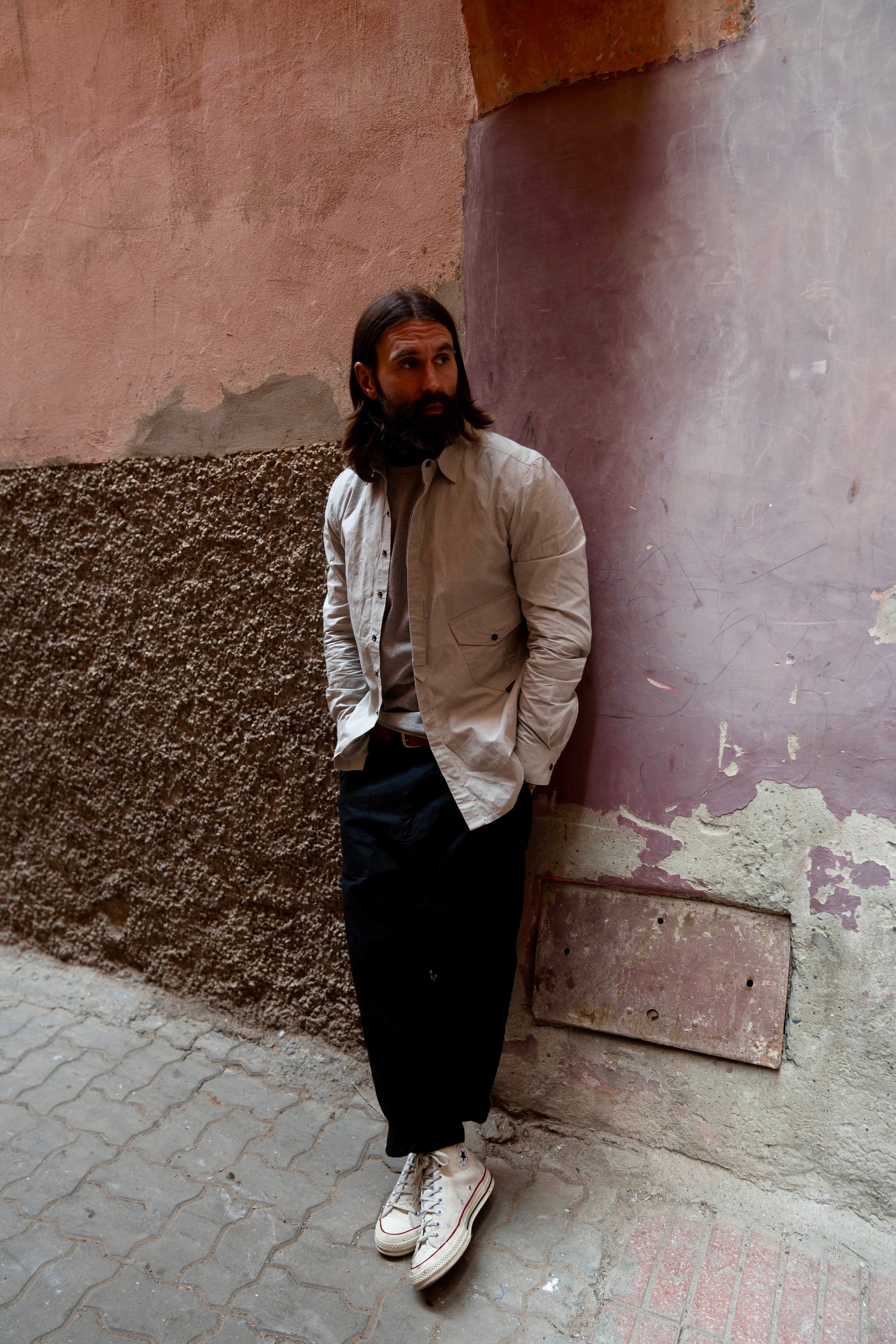 Drop Pocket Shirt - Weathered Cotton - Lt. Stone