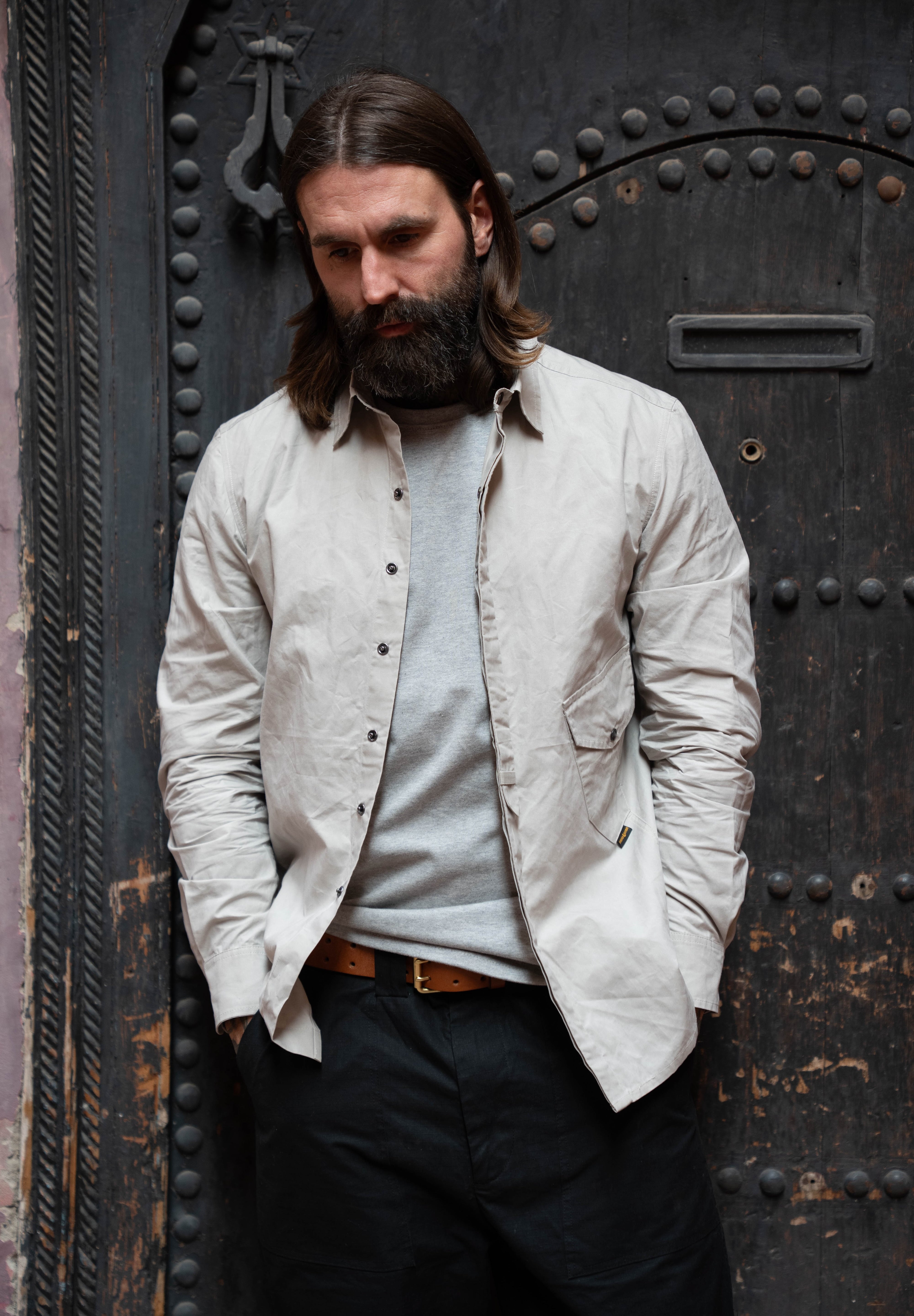 Drop Pocket Shirt - Weathered Cotton - Lt. Stone