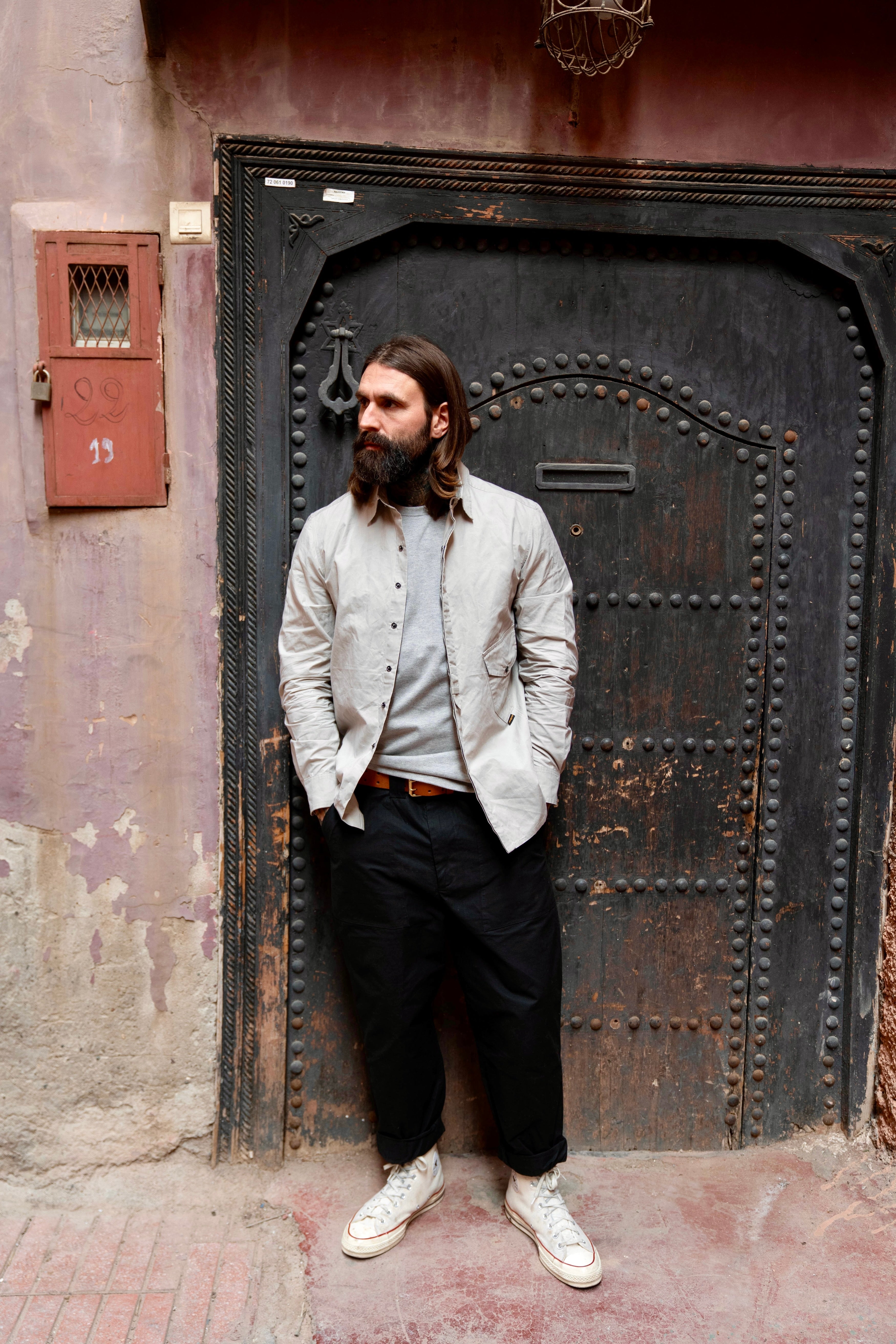 Drop Pocket Shirt - Weathered Cotton - Lt. Stone