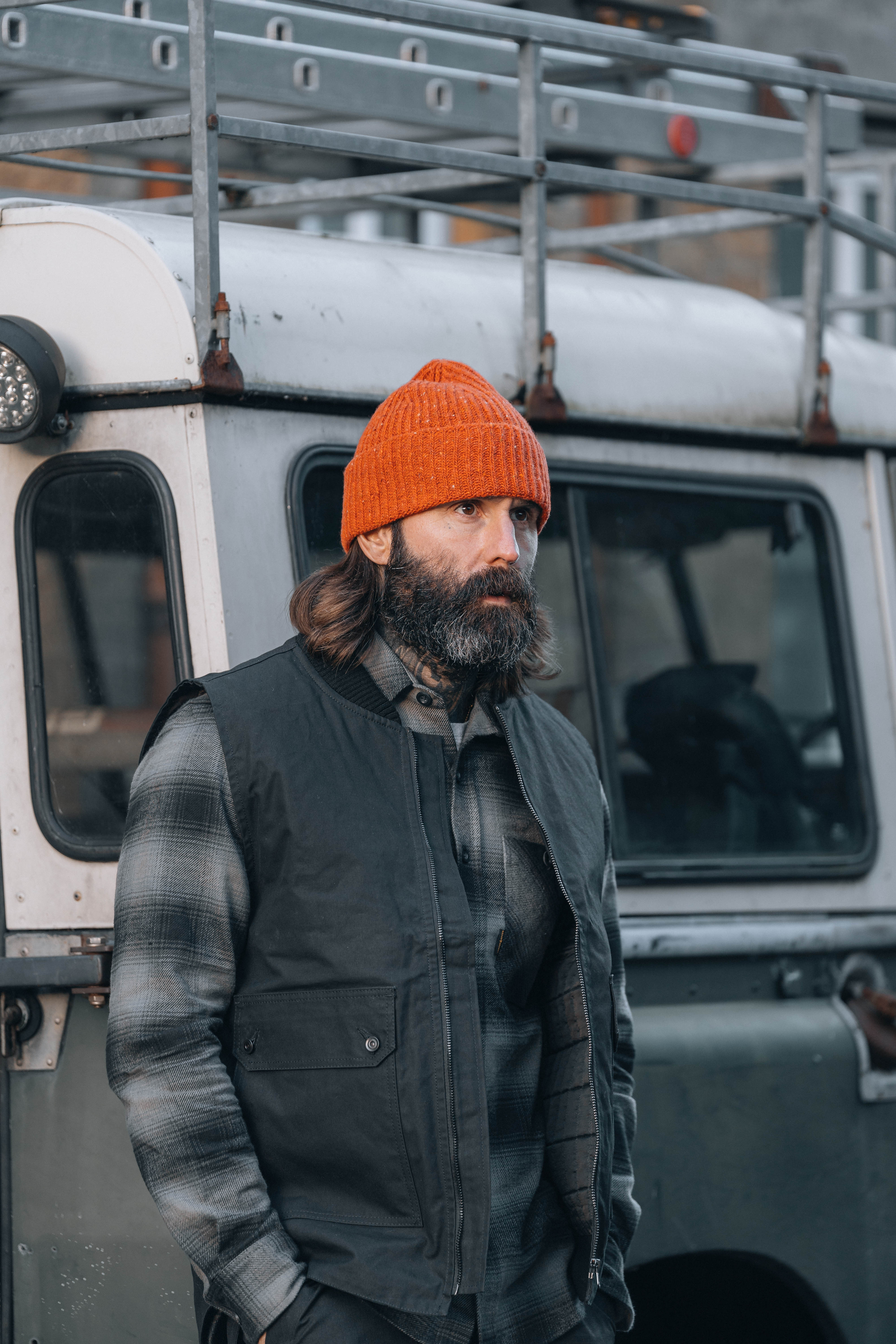 Donegal Wool Beanie - Orange Blaze – Indigo and Goods