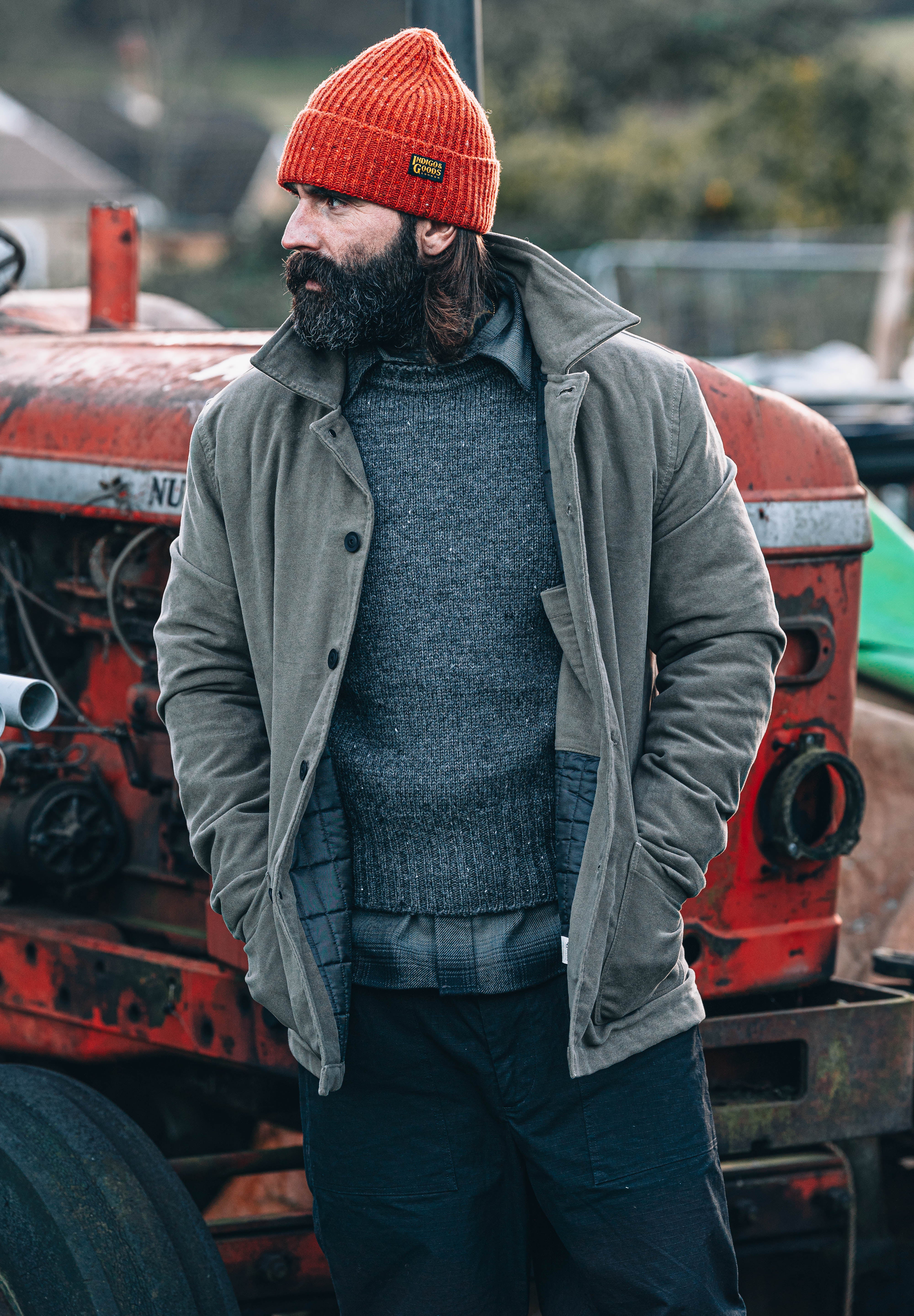 English Worker Jacket - Moleskin OLIVE