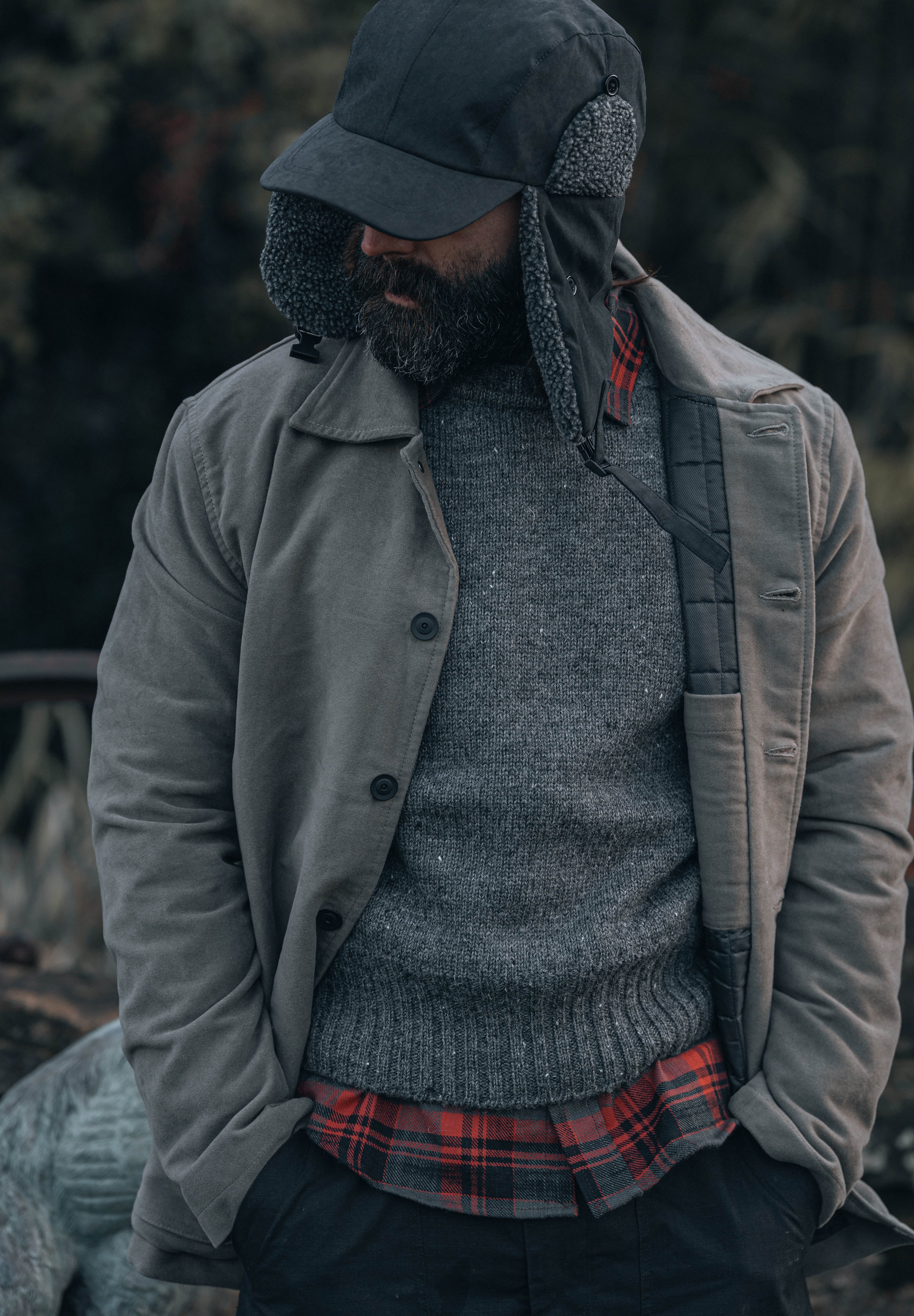 English Worker Jacket - Moleskin OLIVE