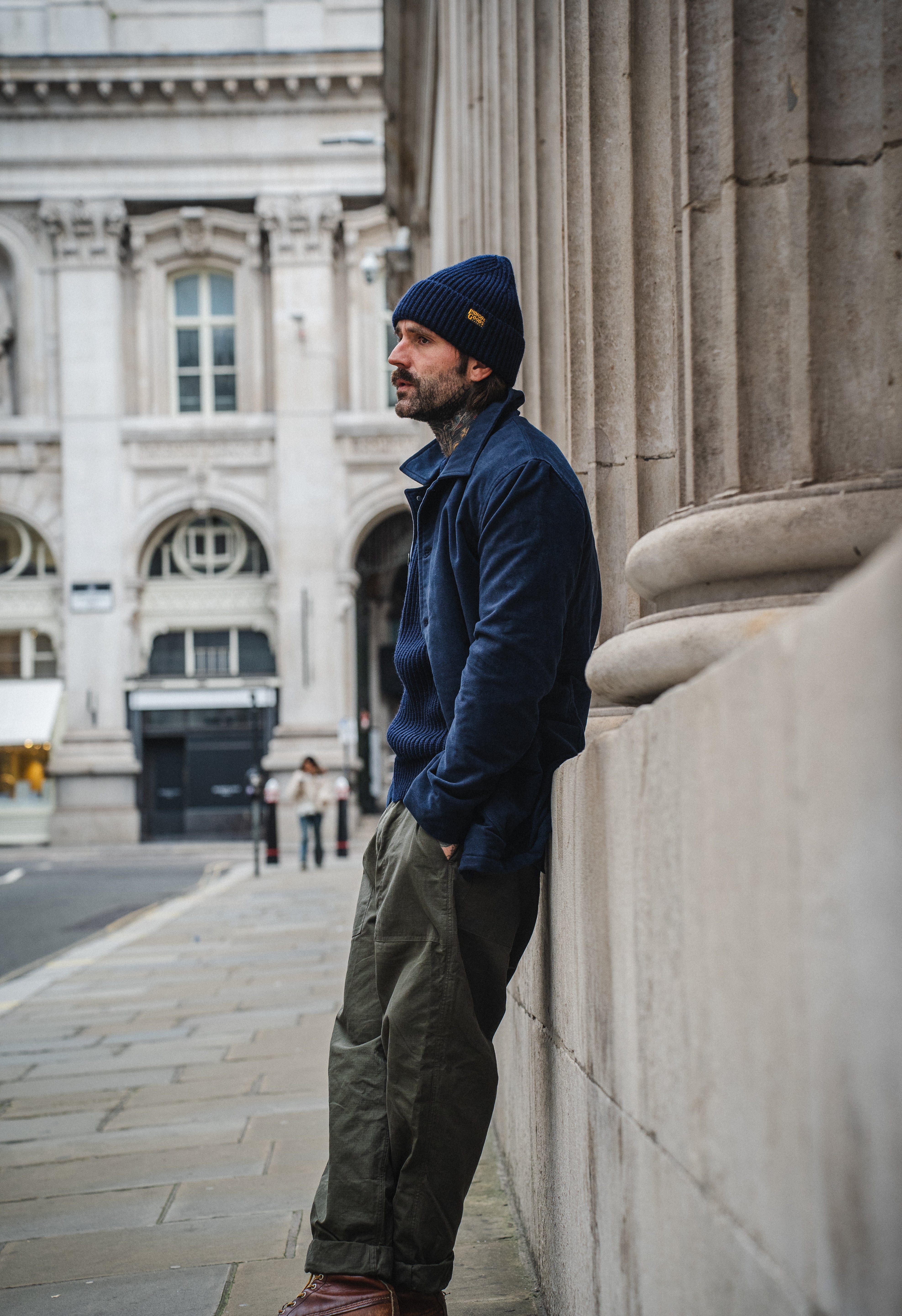 English Worker Jacket - Moleskin NAVY