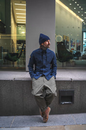 English Terrace Overshirt - Moleskin Navy