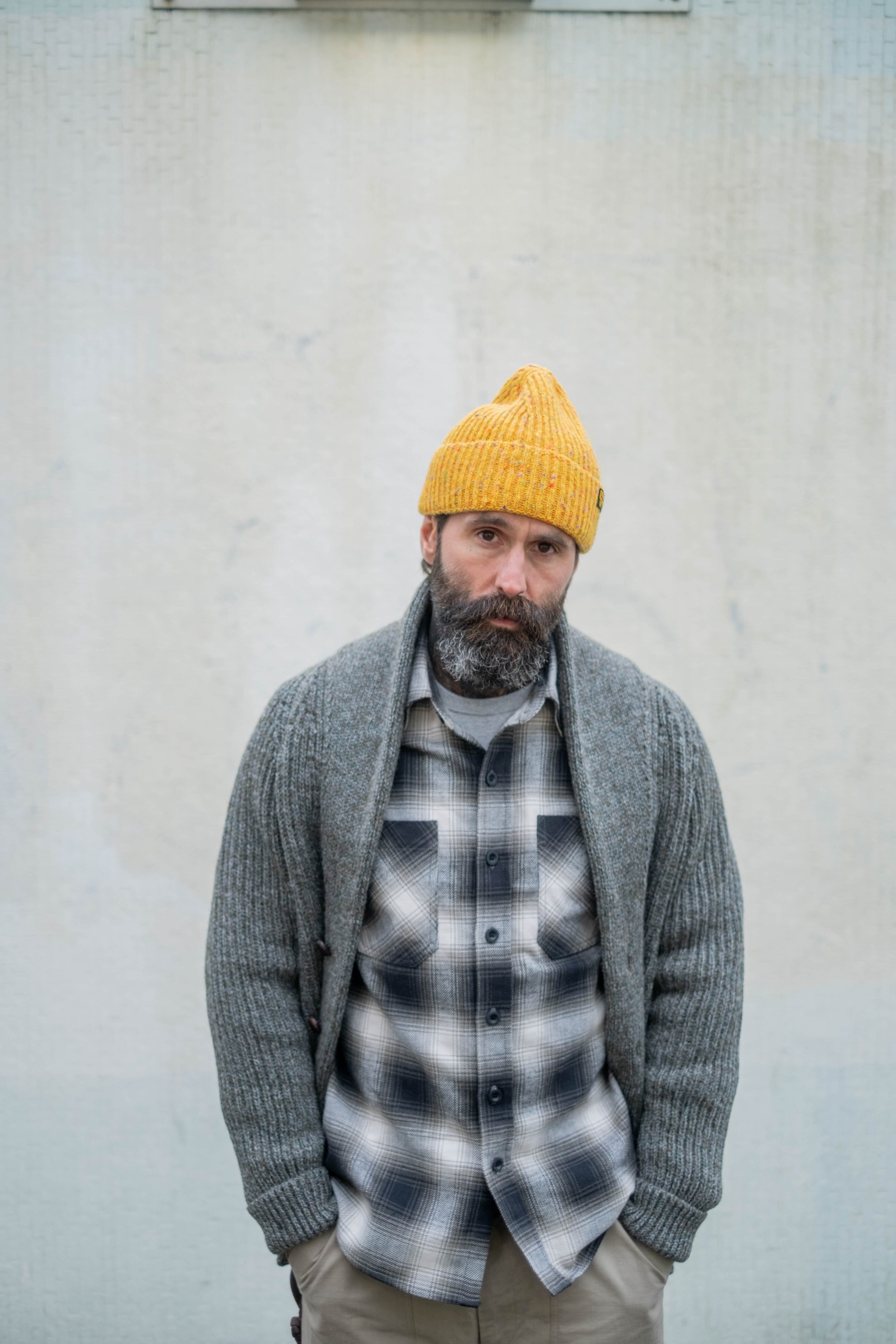 Bronson Shirt- Black Olive Cream Flannel Check