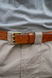 LIFETIME LEATHER BELT - OAK BARK TANNED - BROWN