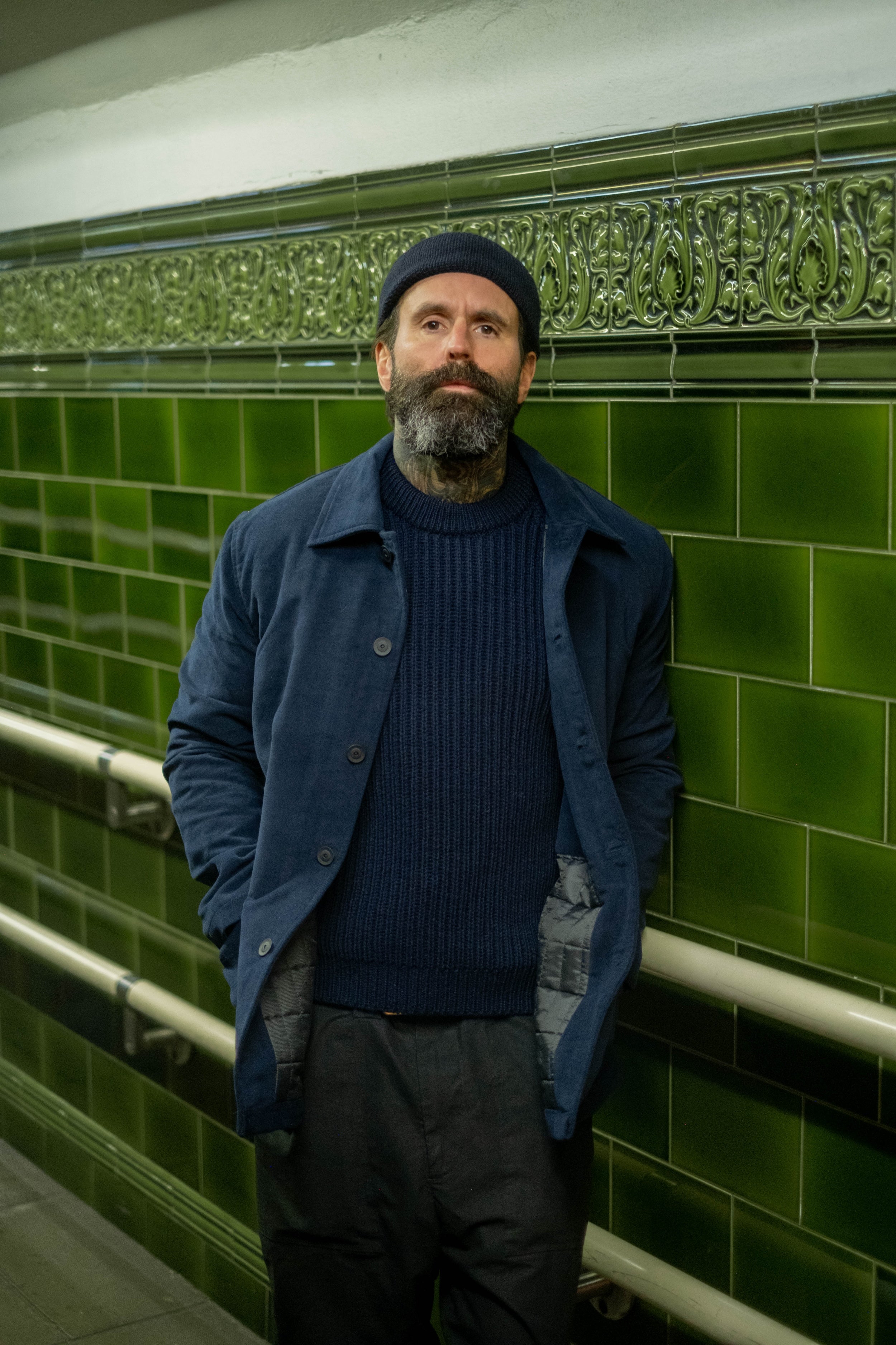 English Worker Jacket - Moleskin NAVY