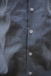 English Prison Patch Shirt - Indigo Stripe
