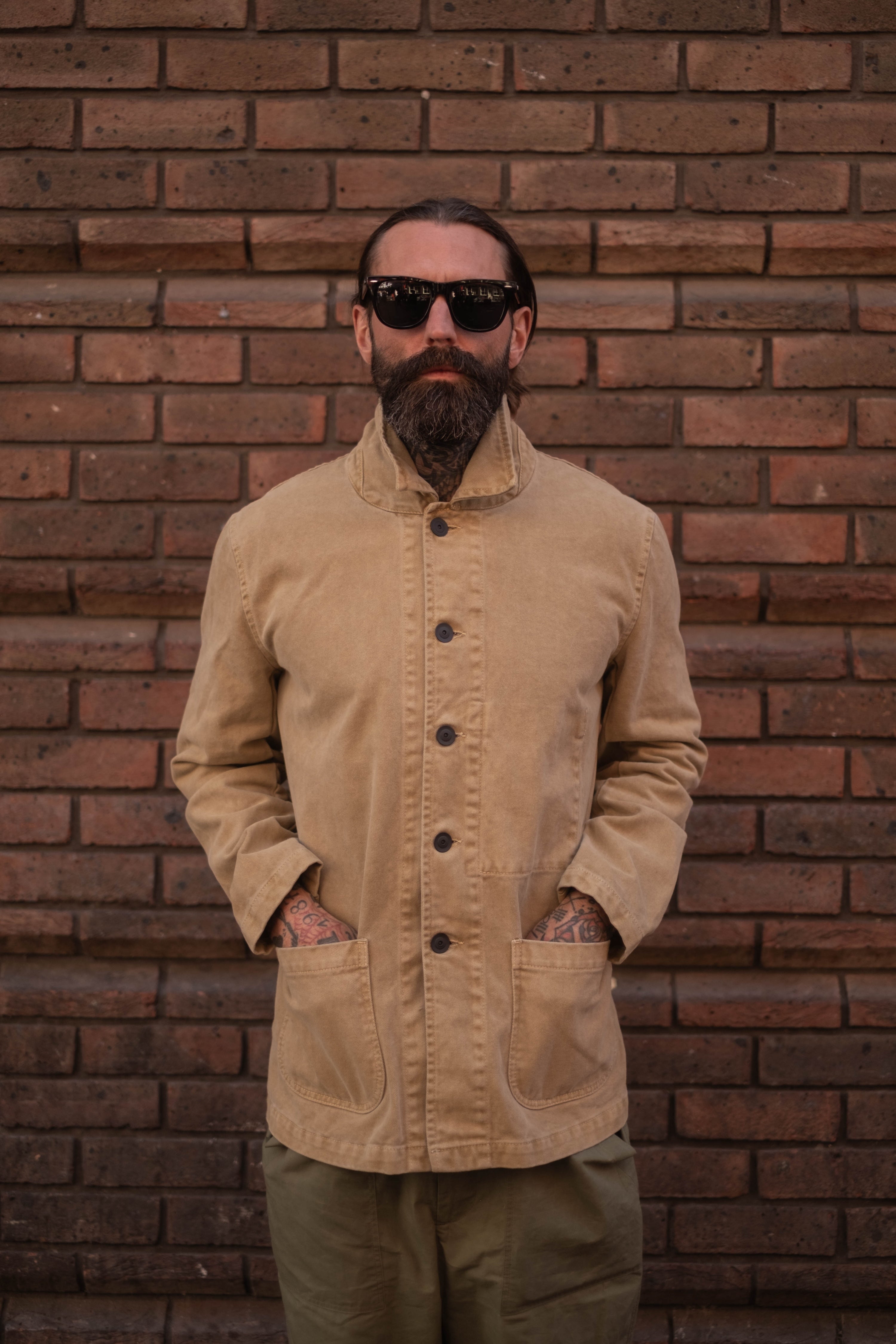English Worker Jacket - BOX FIT - Sand