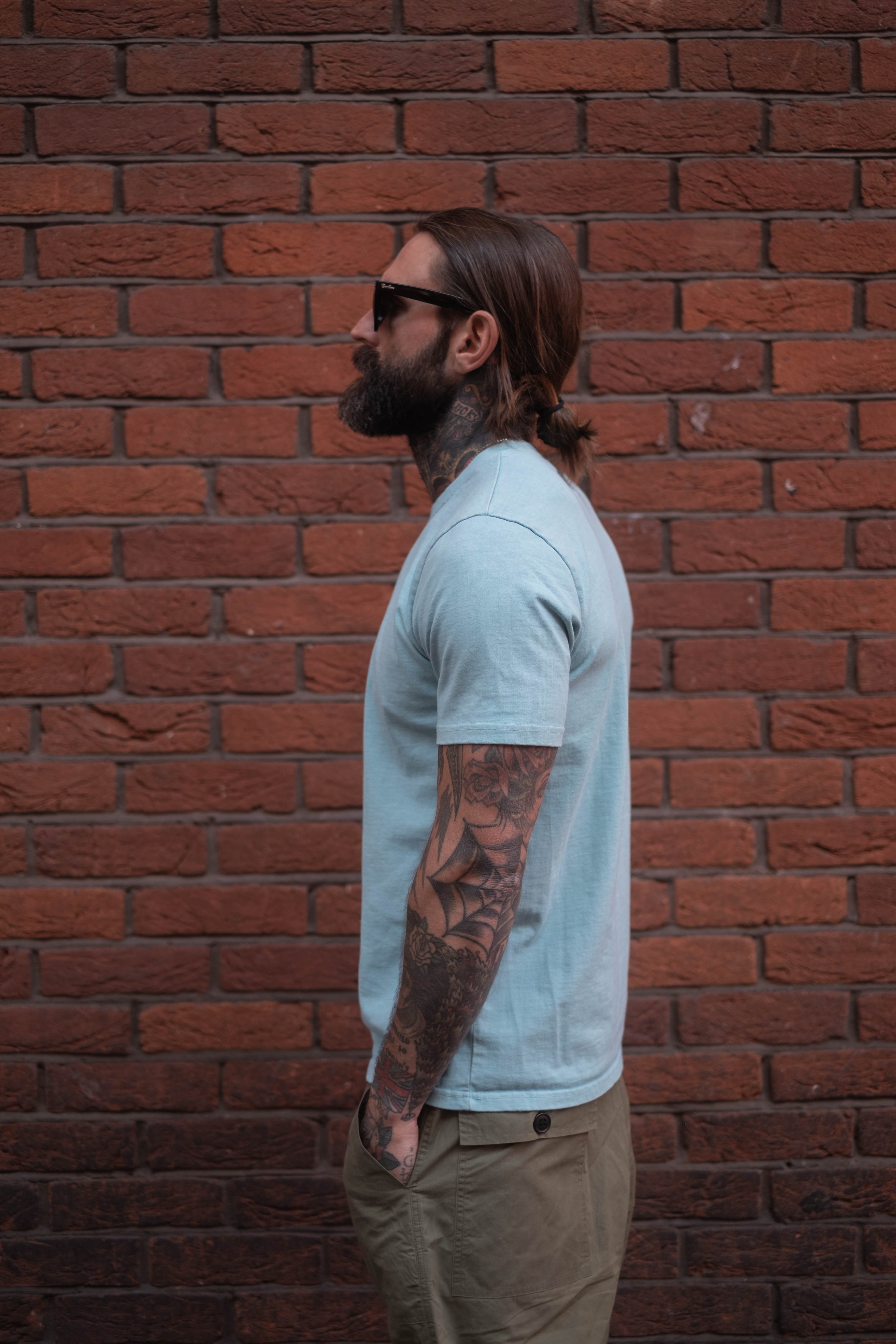 Double Weight Tee - Aqua Blue