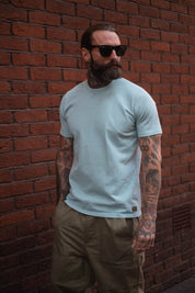 Double Weight Tee - Aqua Blue
