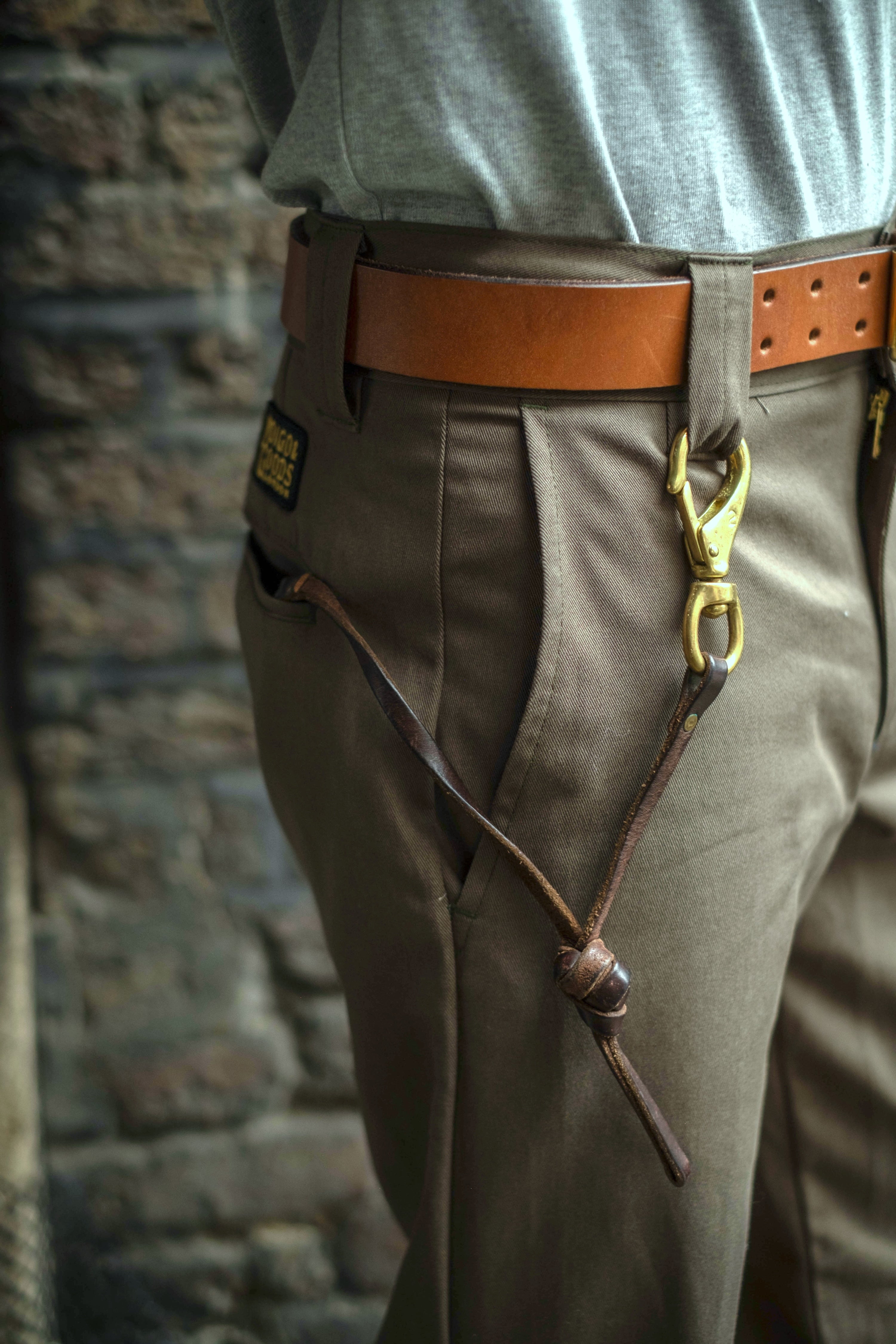 English Worker Trouser in Olive Drab Cotton Twill