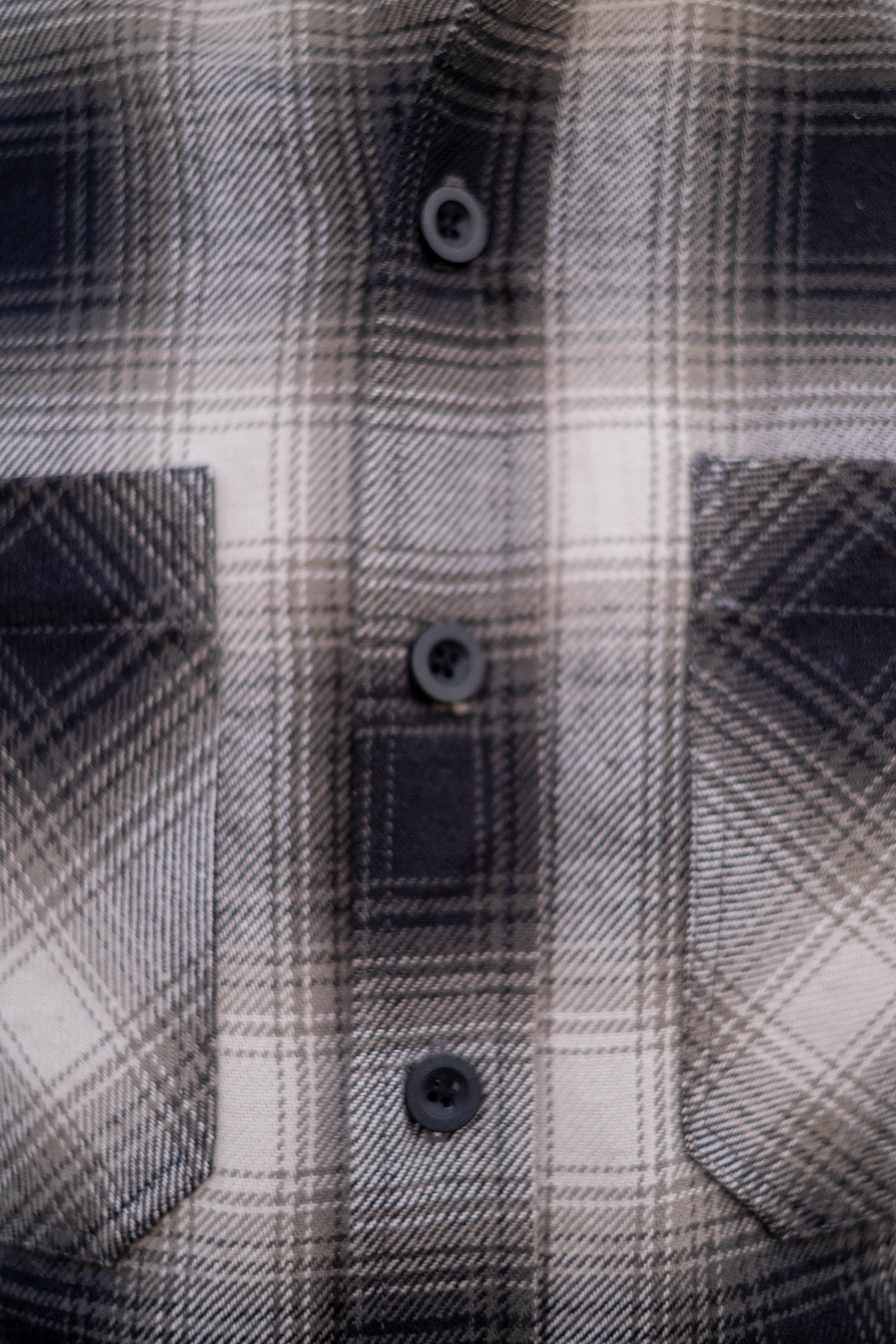 Bronson Shirt- Black Olive Cream Flannel Check